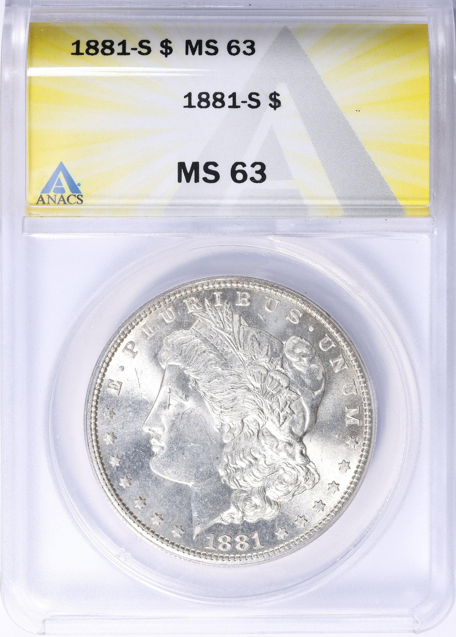 1881-S Morgan Silver Dollar ANACS MS-63 (Item 2240693