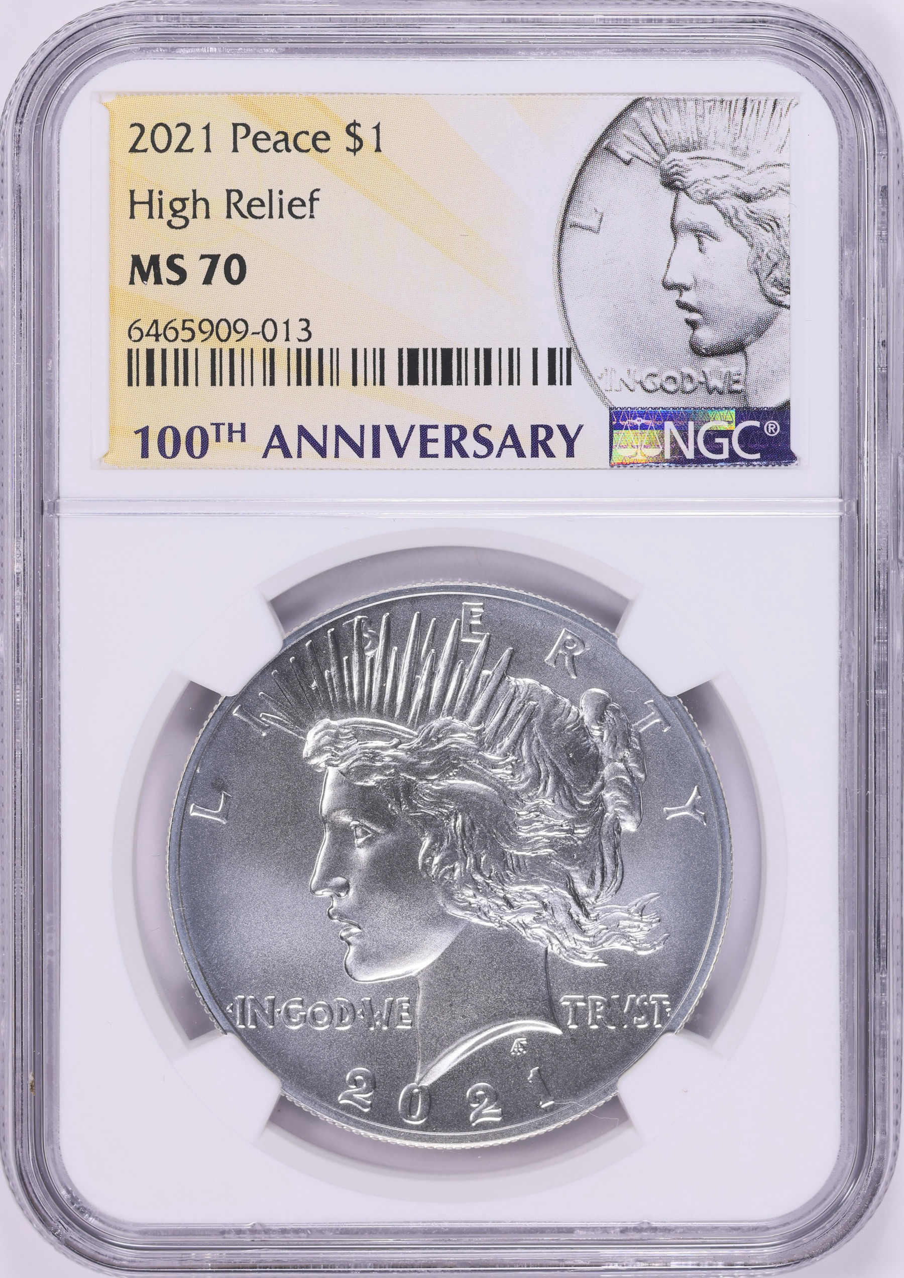 2021 Peace Silver Dollar 100th Anniversary NGC MS-70 (Item 2240871