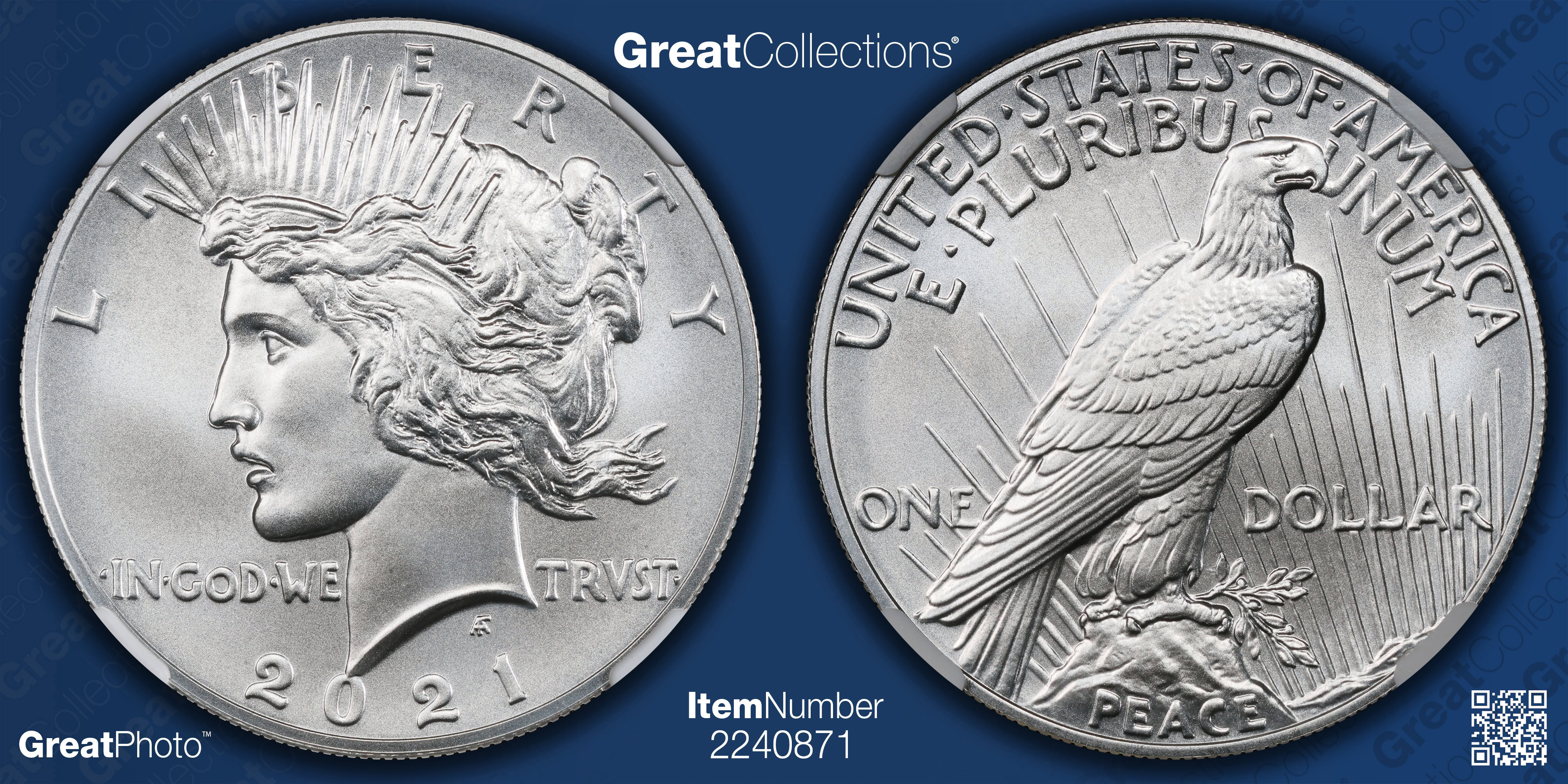 2021 Peace Silver Dollar 100th Anniversary NGC MS-70 (Item 2240871
