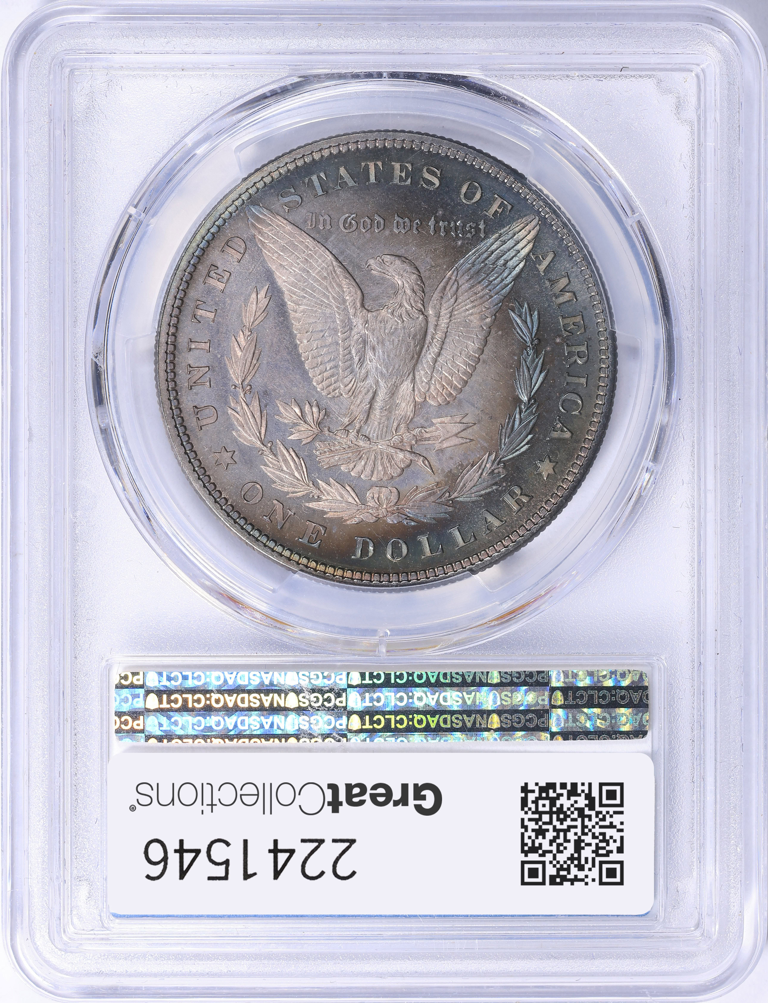 1880 Morgan Silver Dollar PCGS Proof-66+ (CAC Green) (Toned) (Item