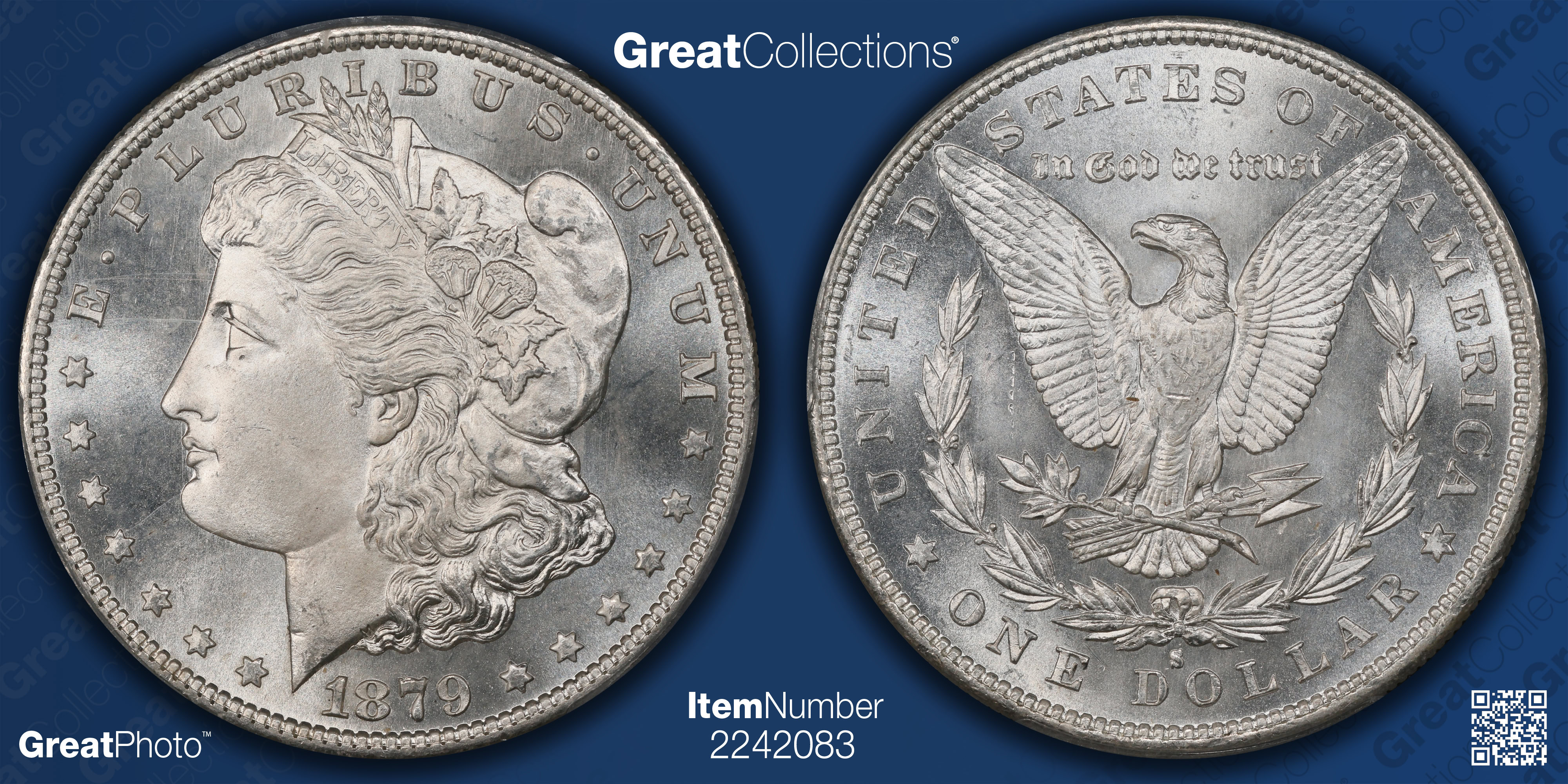 1879-S Morgan Silver Dollar PCGS MS-67+ (CAC Green) (Item 2242083
