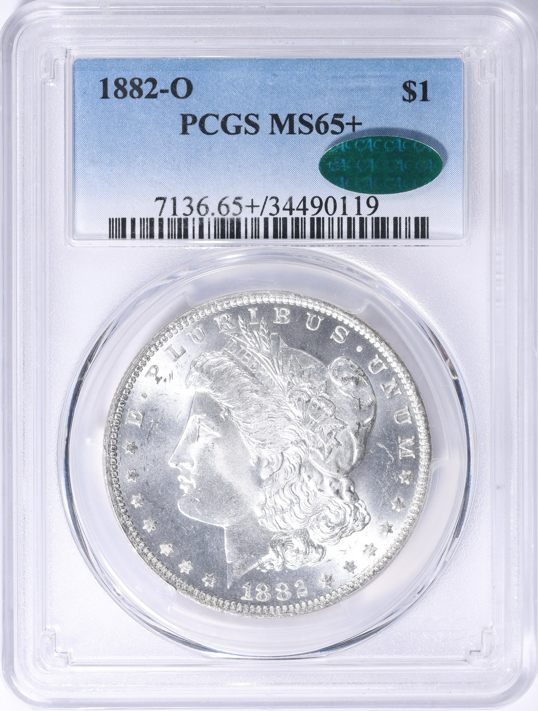 1882-O Morgan Silver Dollar PCGS MS-65+ (CAC Green) (Item 2242090