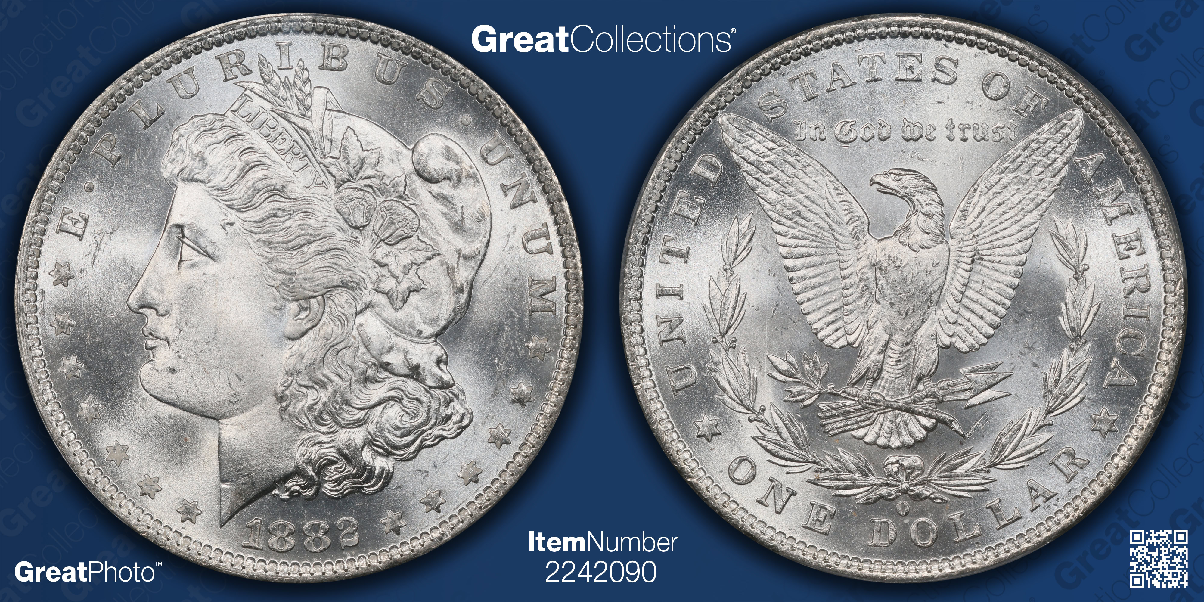 1882-O Morgan Silver Dollar PCGS MS-65+ (CAC Green) (Item 2242090