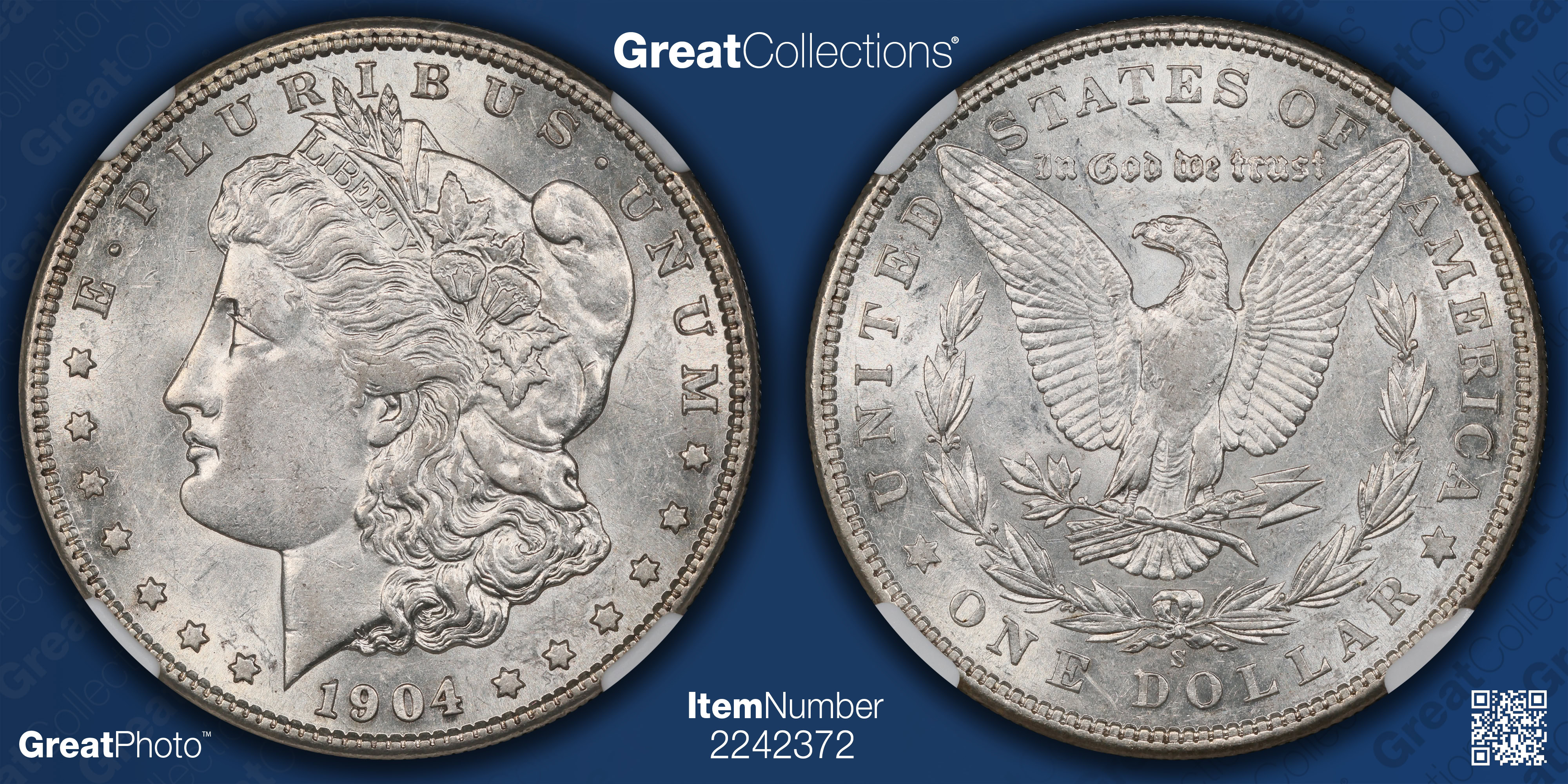 1904-S Morgan Silver Dollar NGC AU-55 (Item 2242372