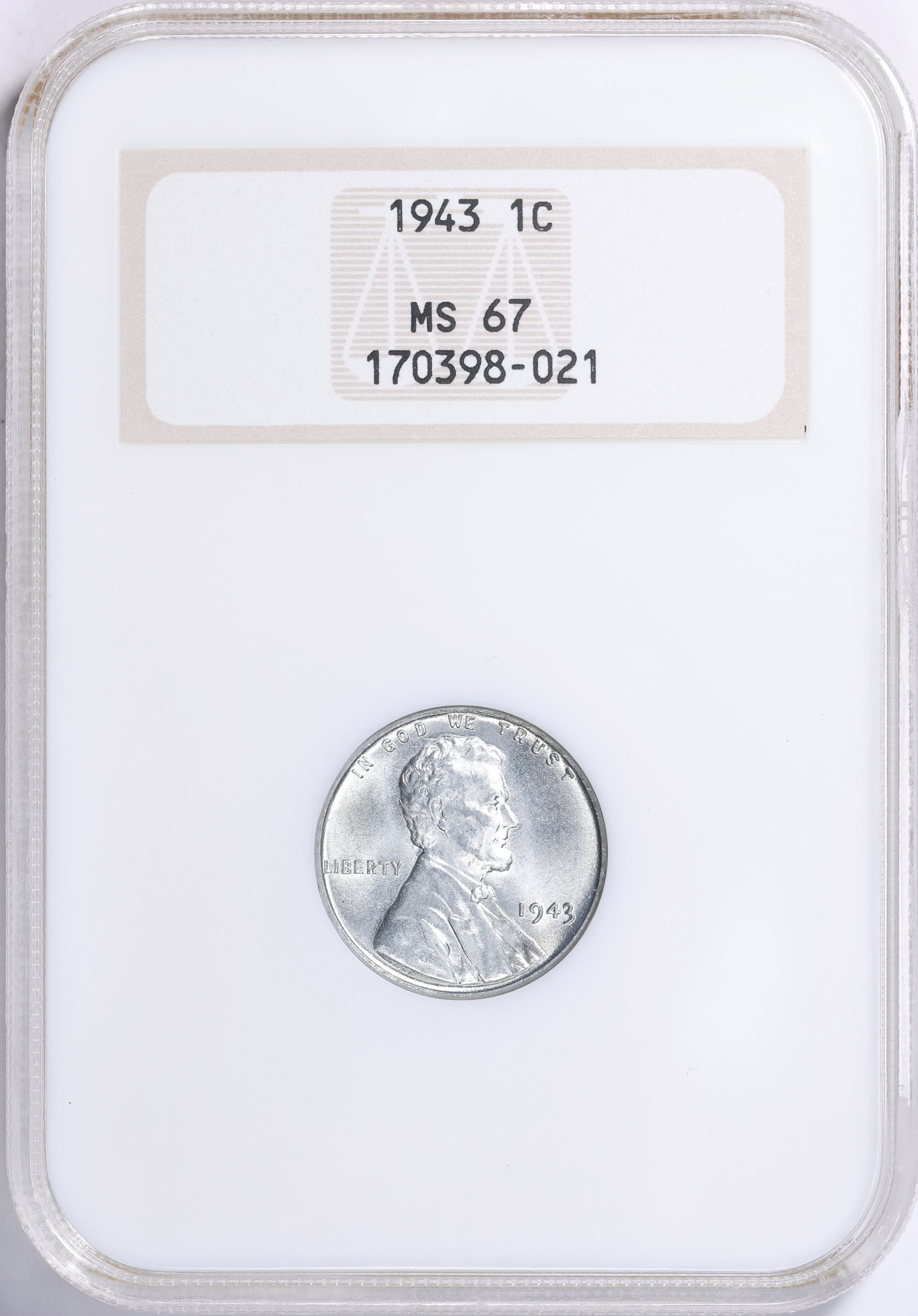 1943 Lincoln Cent NGC MS-67 OH (Item 2242402) | GreatCollections