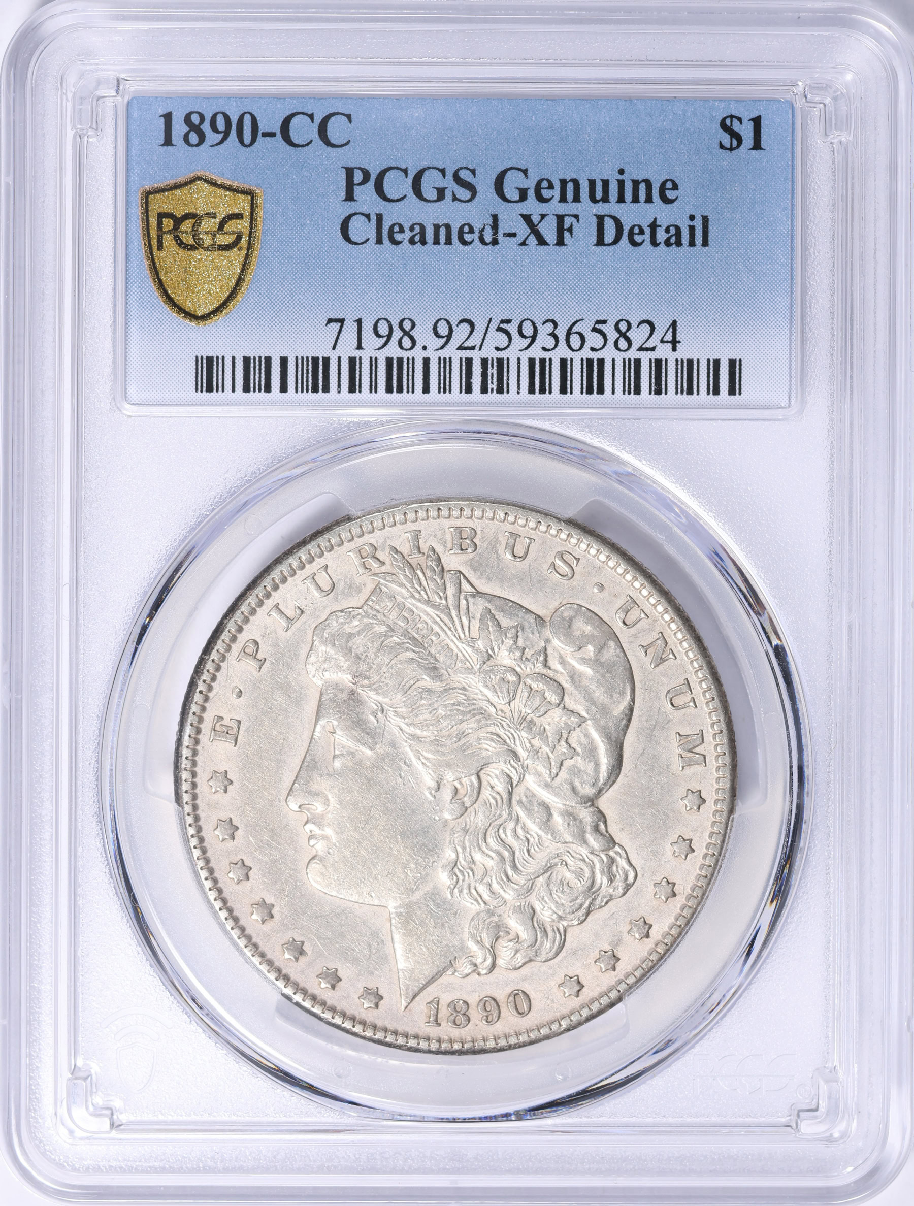 1890-CC Morgan Silver Dollar PCGS Genuine XF Details (Item 2242936