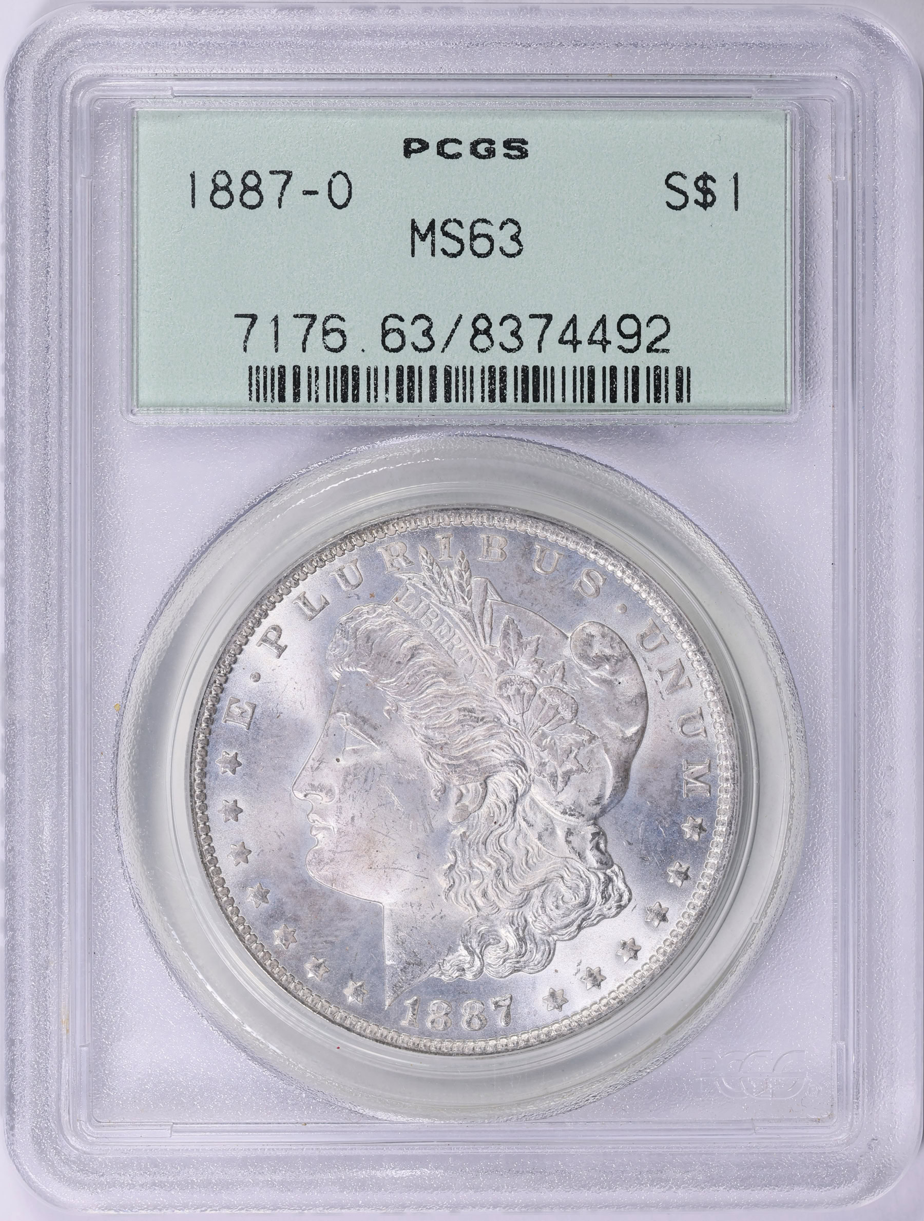 1887-O Morgan Silver Dollar PCGS MS-63 OGH (Item 2243264