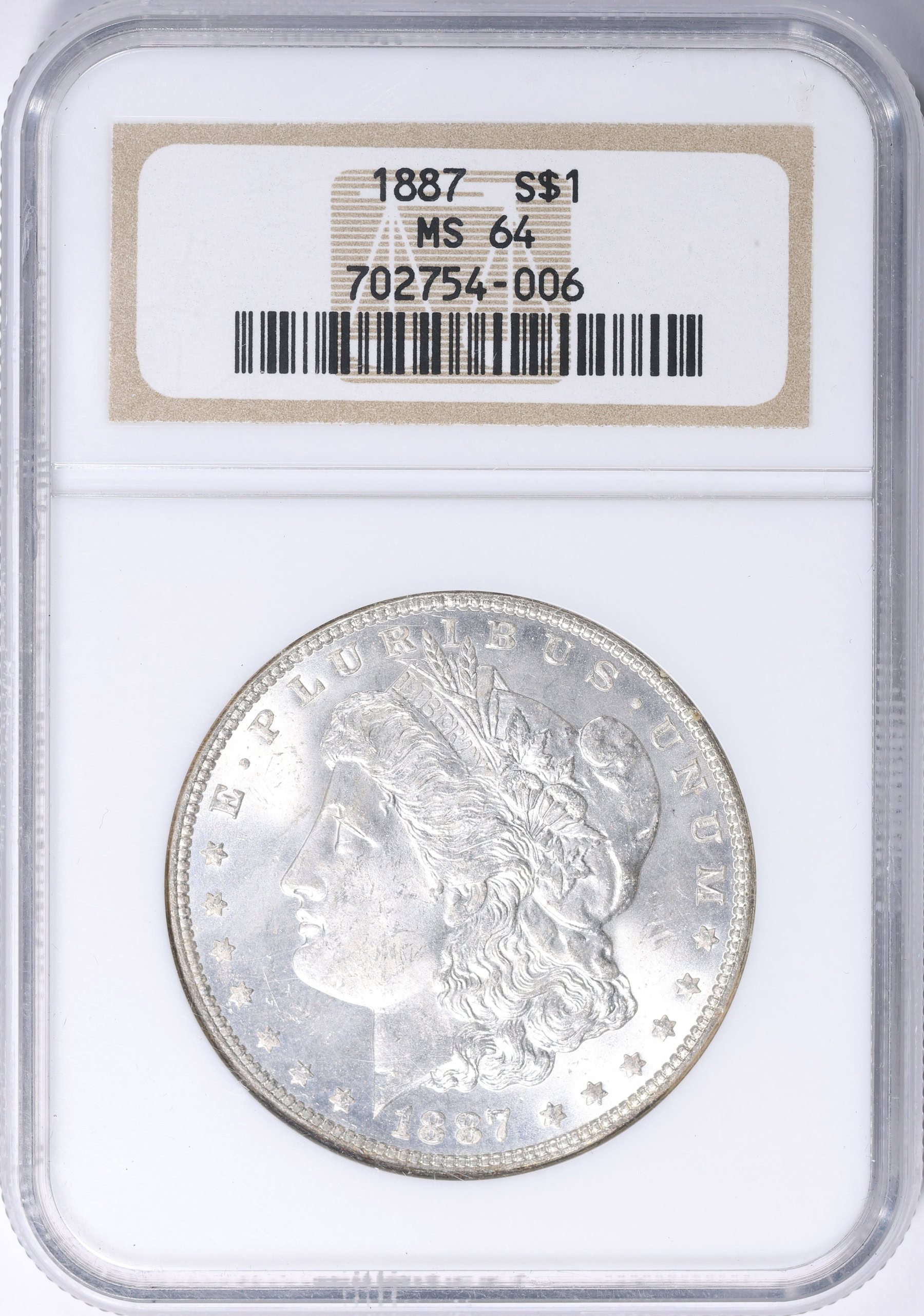 1887 Morgan Silver Dollar NGC MS-64 (Item 2243469