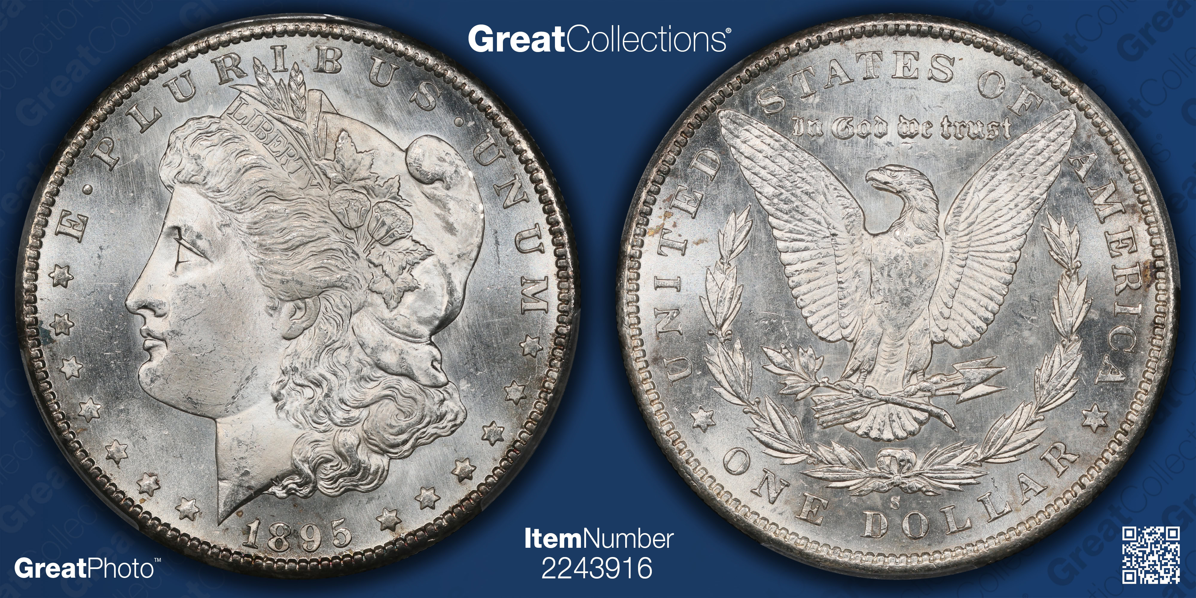 1895-S Morgan Silver Dollar PCGS MS-65 (Item 2243916