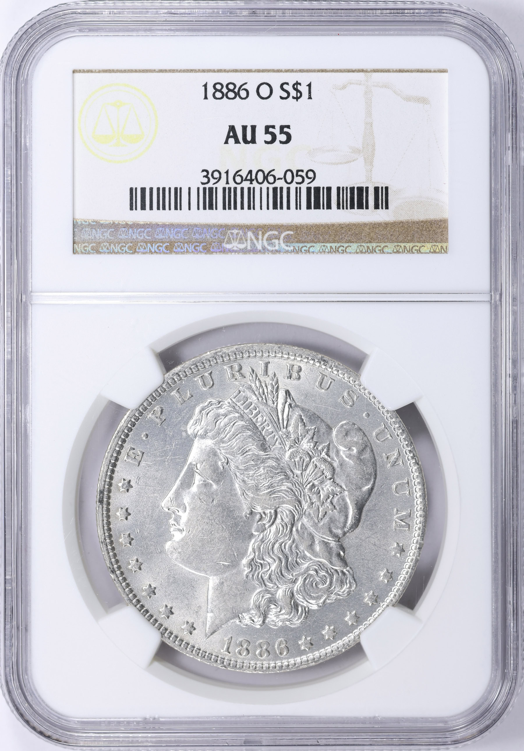 1886-O Morgan Silver Dollar NGC AU-55 (Item 2244738