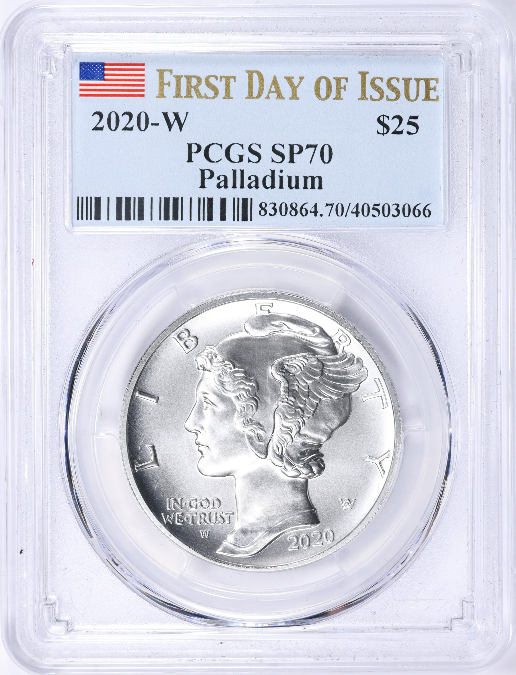 2020-W $25 American Liberty Palladium First Day of Issue PCGS SP
