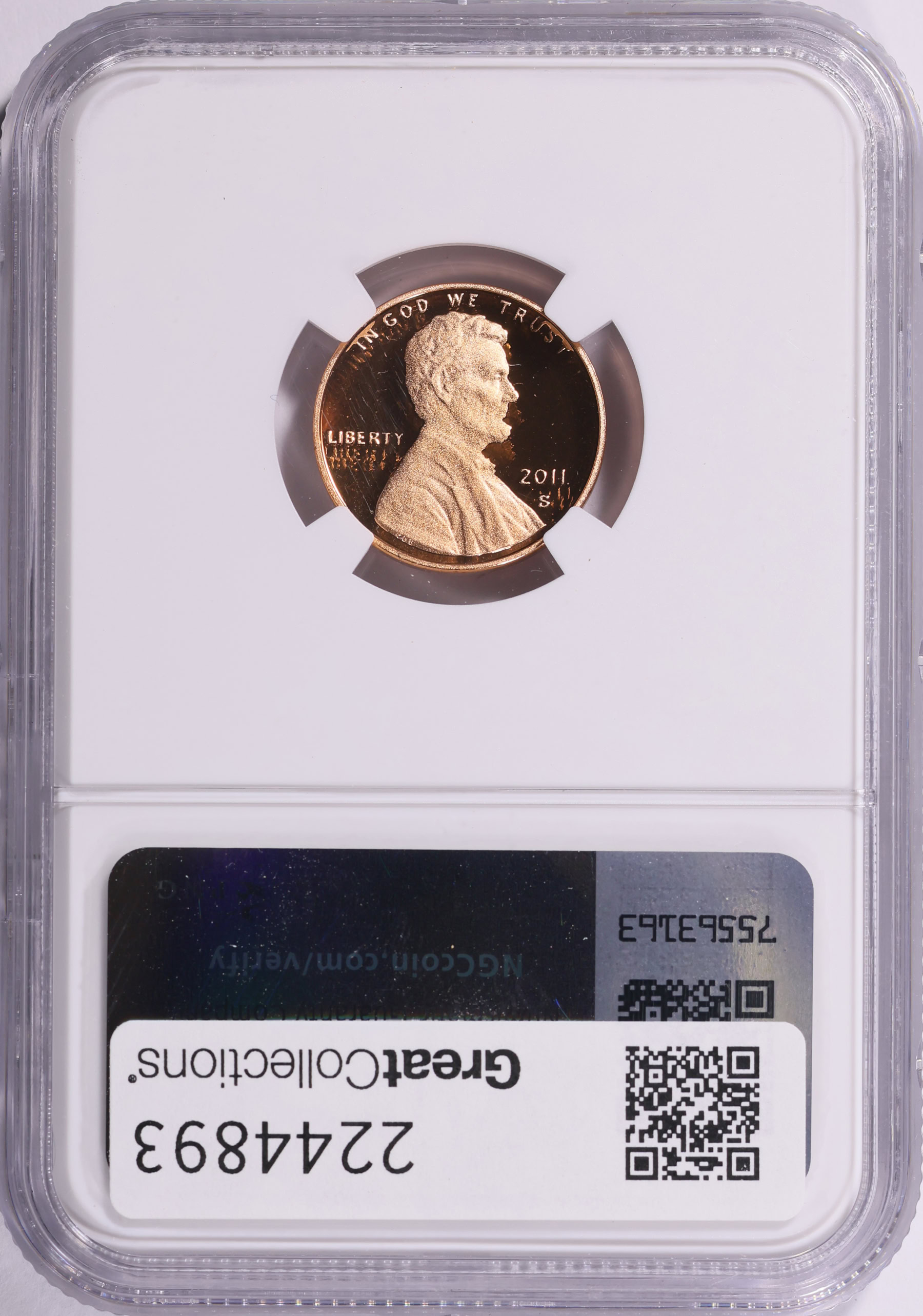 2011-S Lincoln Cent Shield NGC Proof-70 RD UC (Item 2244893