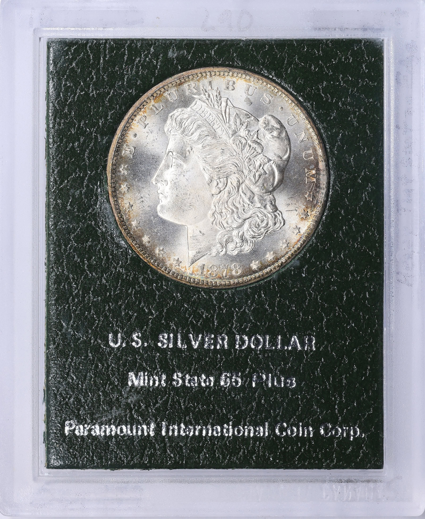 1878-CC Morgan Silver Dollar MS-65+ (Paramount Green Holder