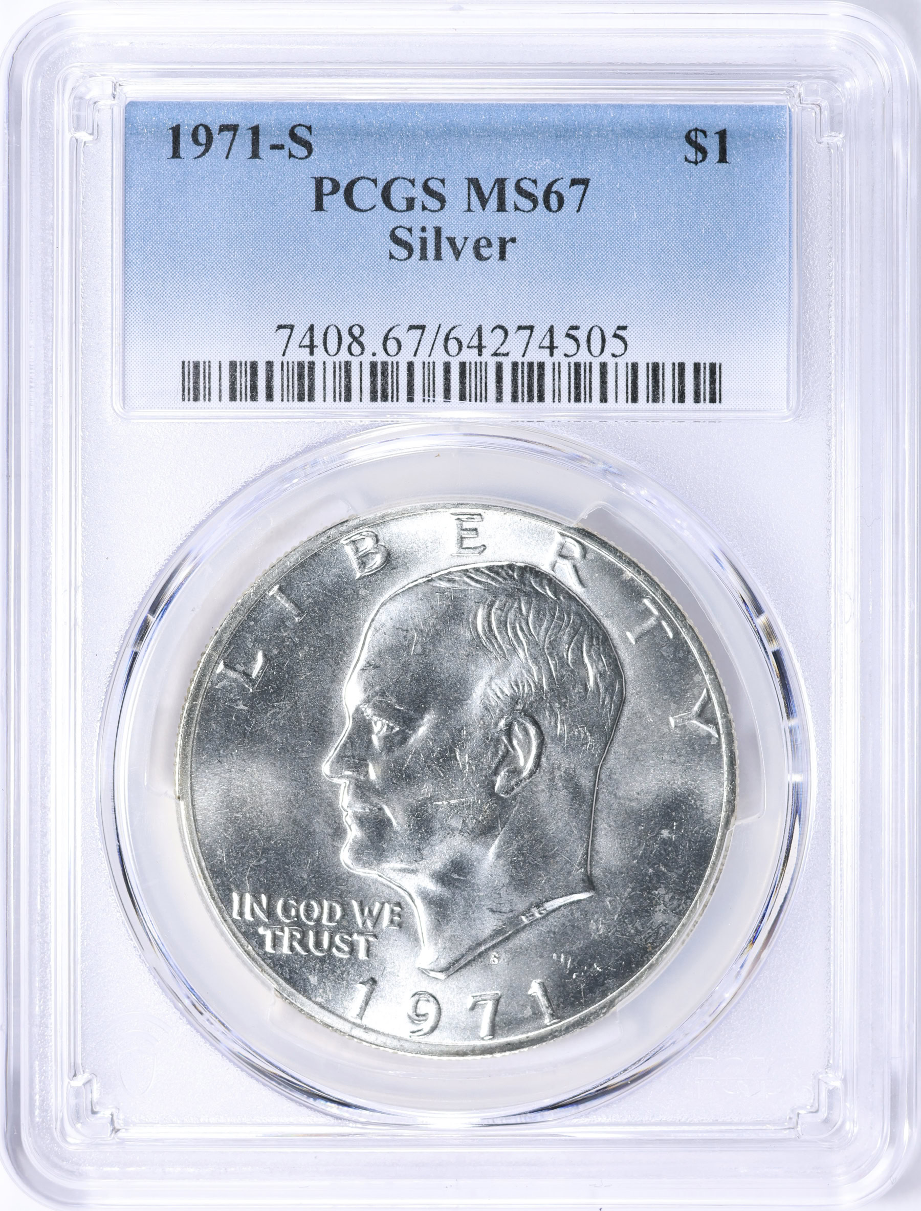 1971-S Eisenhower Dollar Silver PCGS MS-67 (Item 2245521