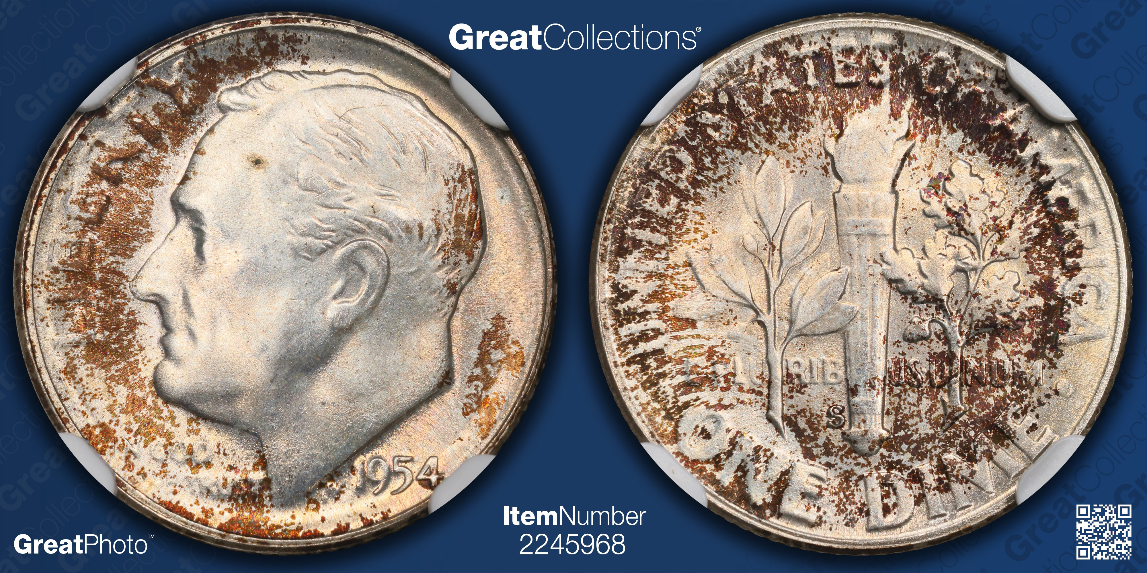 1954-S Roosevelt Dime No JS FS-901 NGC MS-67 (Item 2245968