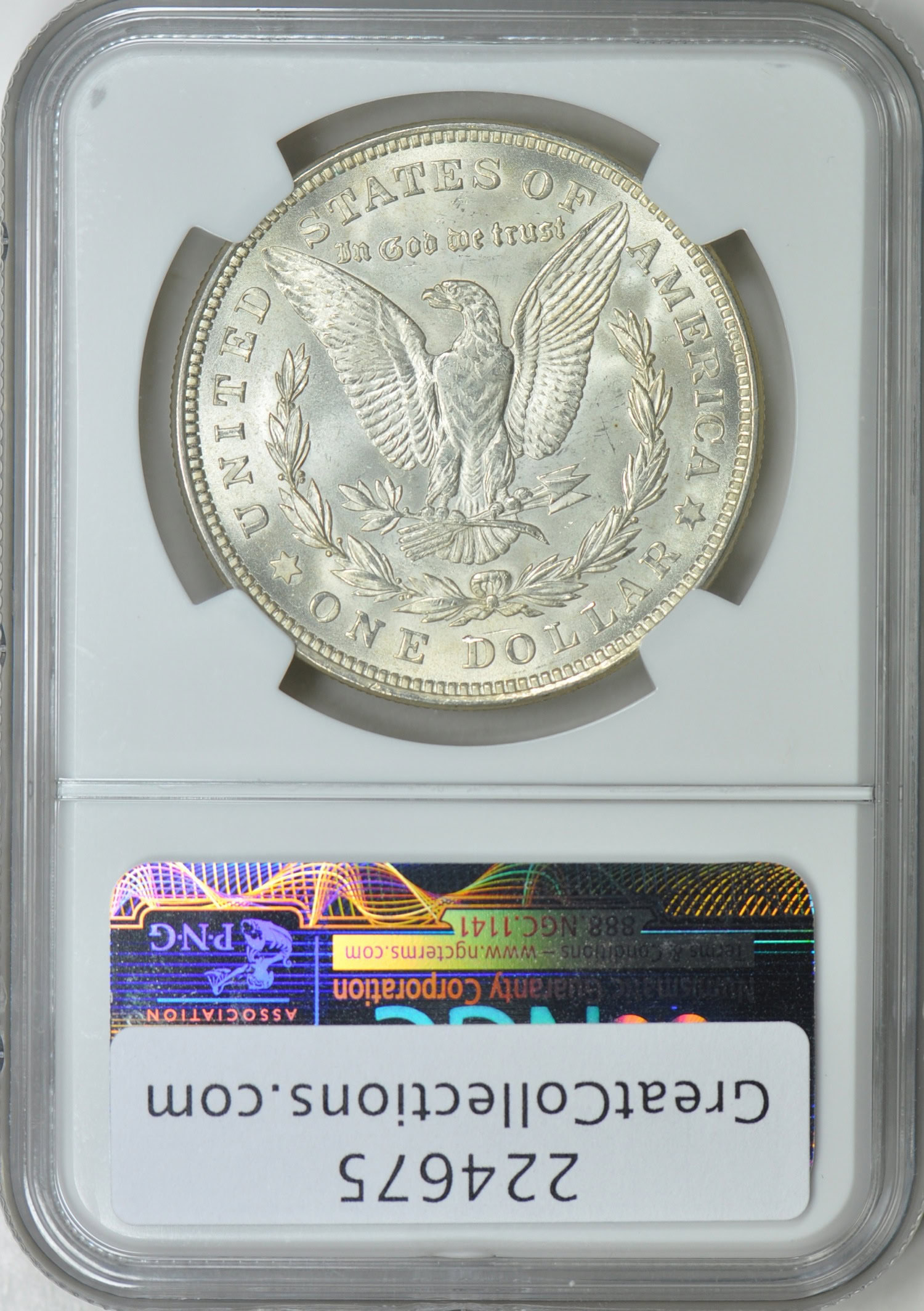 1921 Morgan Silver Dollar VAM-3E Pitted Reverse Hot 50 NGC MS-63