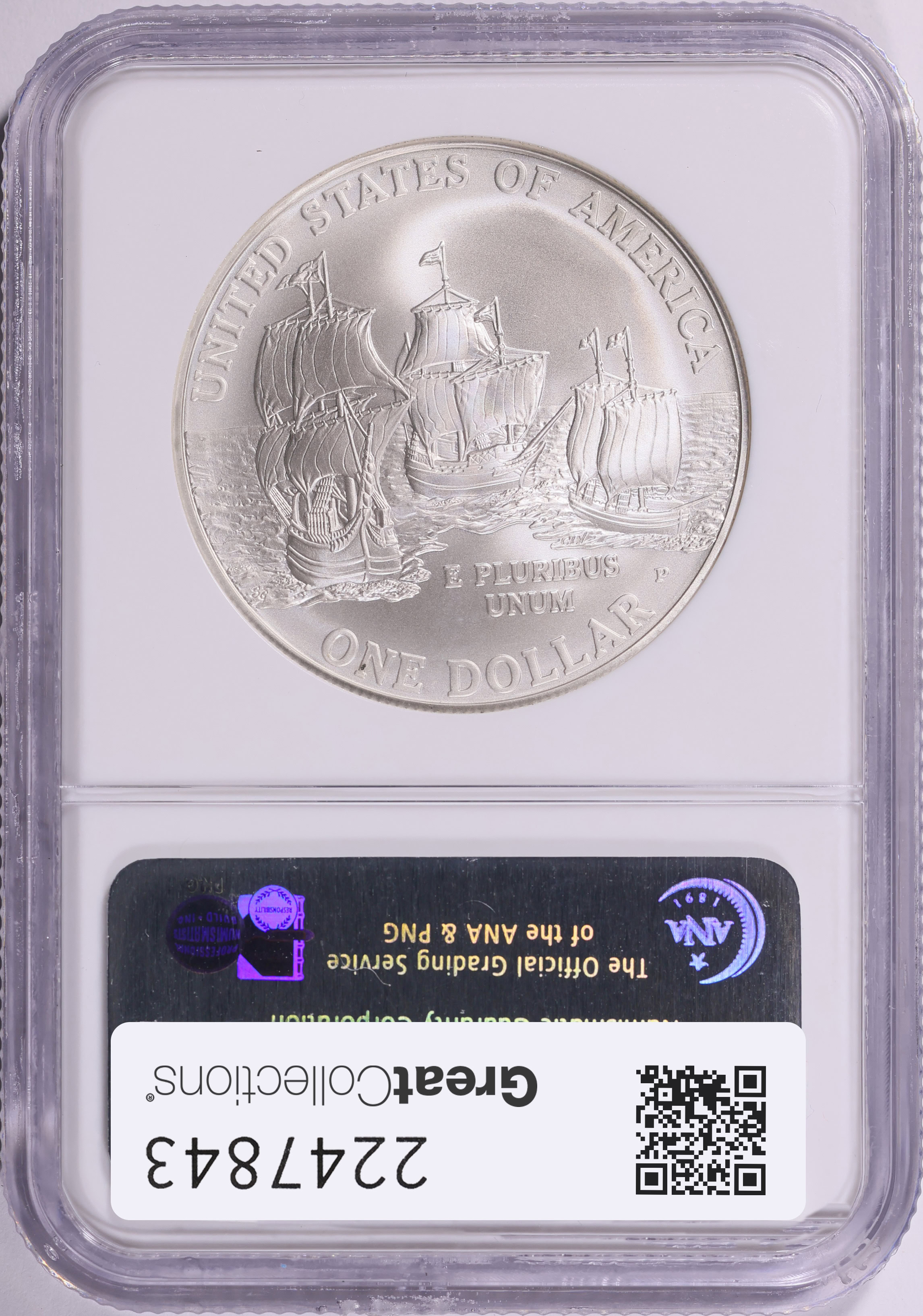 Cladding Wire Chain 2007-P Jamestown 400th Anniversary Silver Dollar NGC MS-70 (Item ...