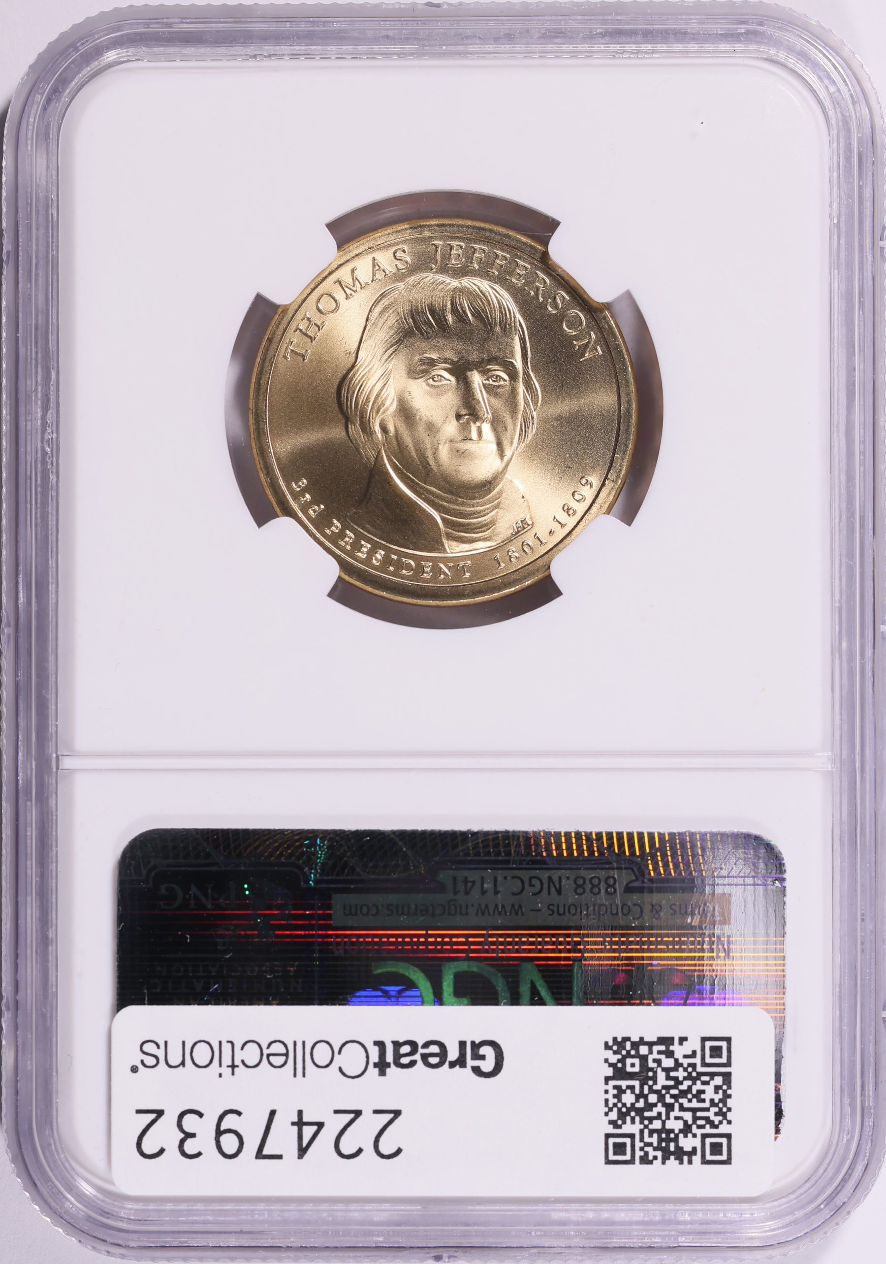 コレクション this is trust coins Mint Error 2007-P Presidential Dollar Thomas Jefferson SMS Reverse