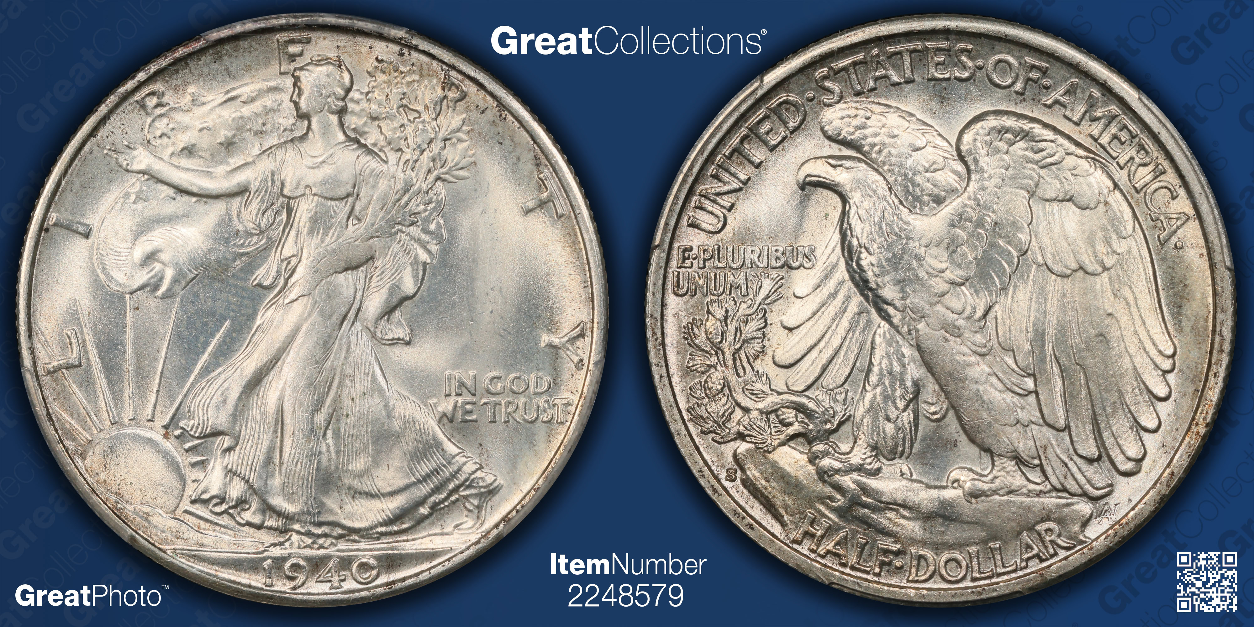 1940-S Walking Liberty Half Dollar PCGS MS-67 (Item 2248579