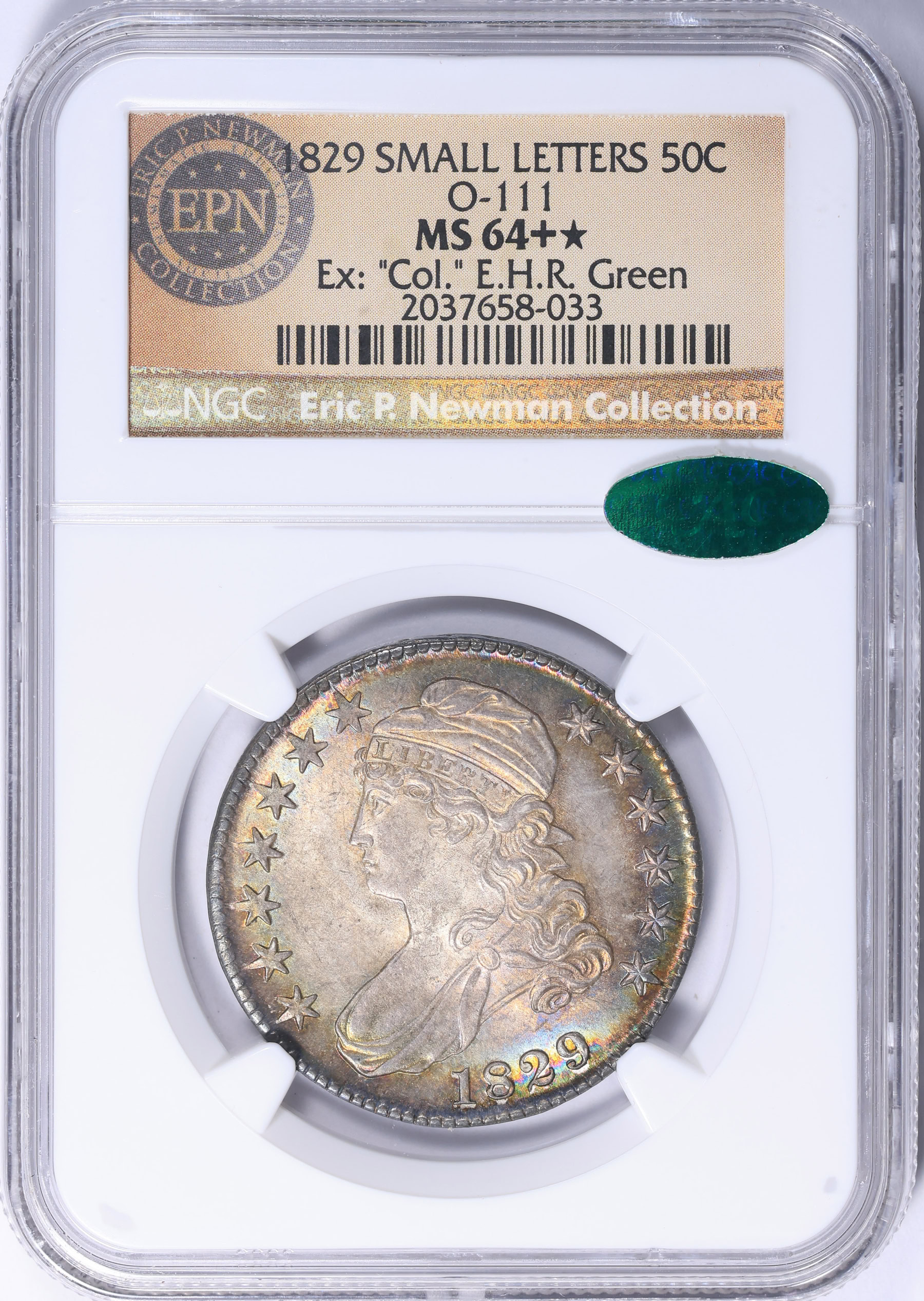 1829 Capped Bust Half Dollar Small Letters Overton 111 Ex: 