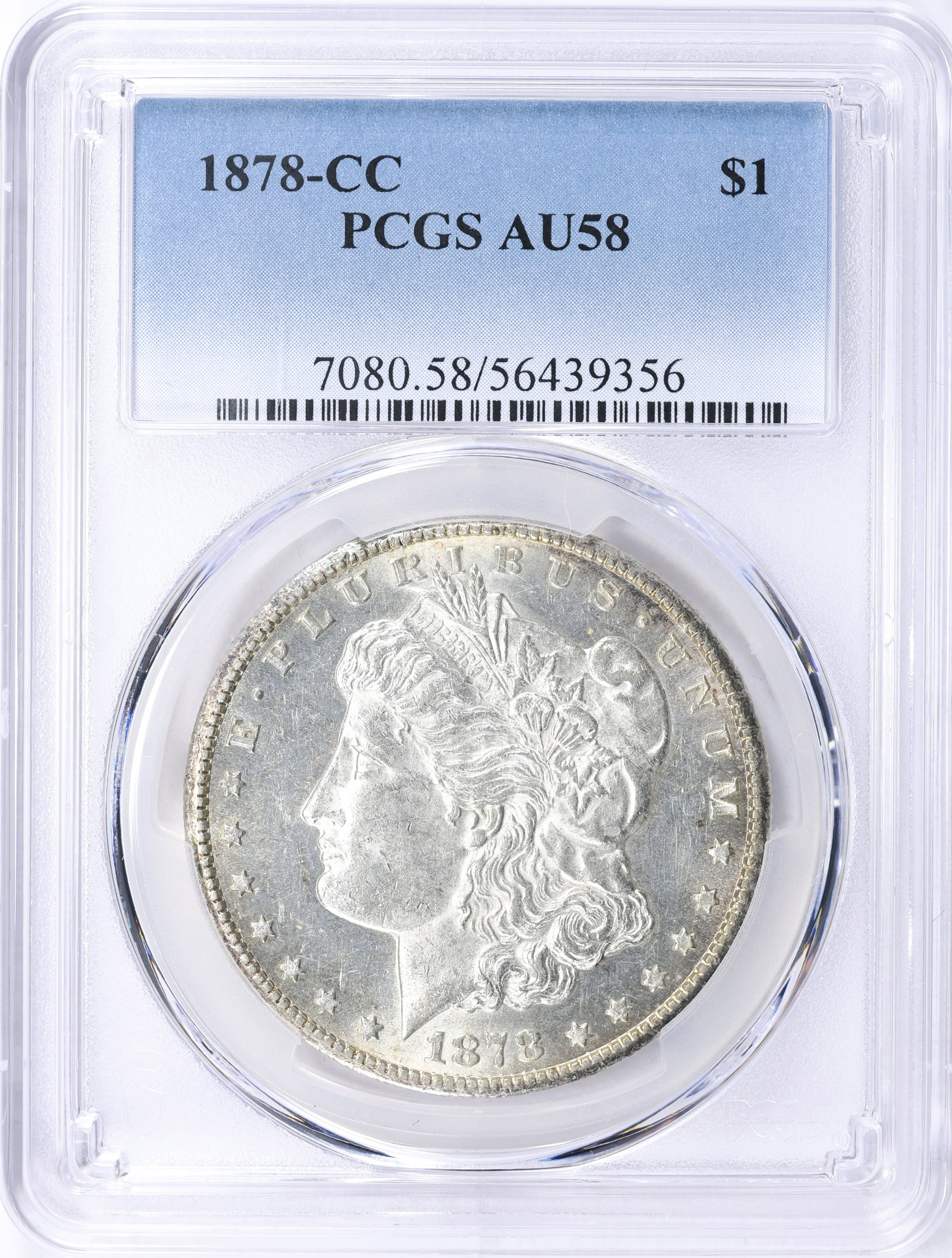 1878-CC Morgan Silver Dollar PCGS AU-58 (Toned) (Item 2249181