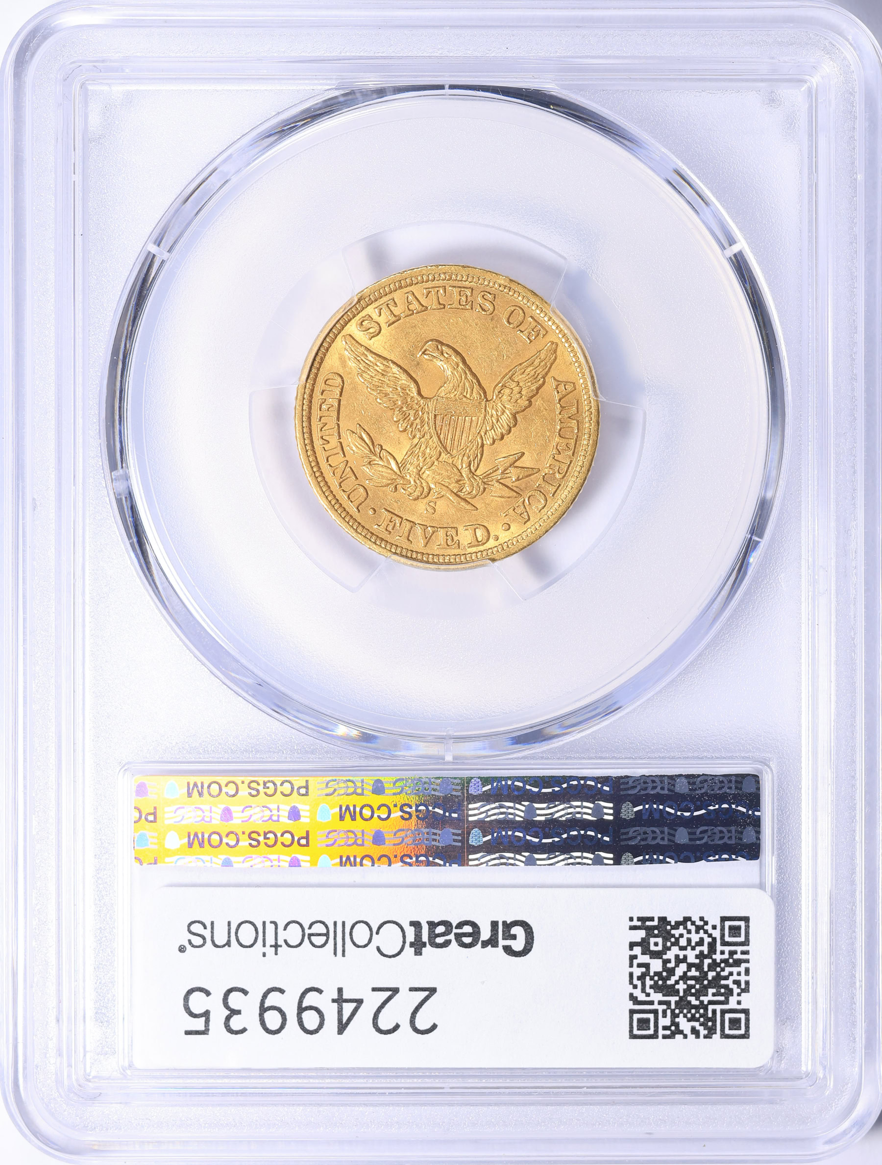 不知火さん専用　AH1277/8 エジプト 25クルシュ金貨 PCGS AU 1858-S Liberty Gold Half Eagle PCGS AU-58 (Item 2249935
