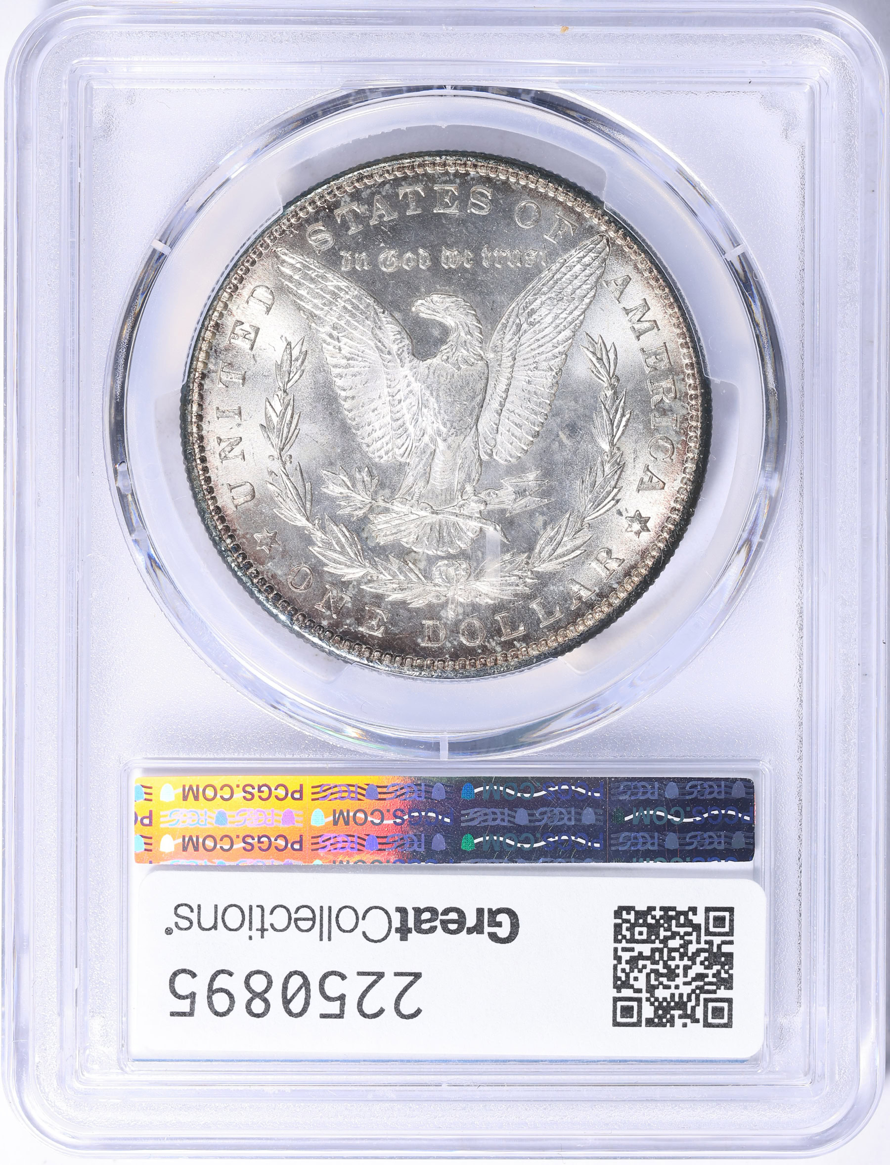 1886-S Morgan Silver Dollar PCGS MS-63 (CAC Green) (Toned) (Item
