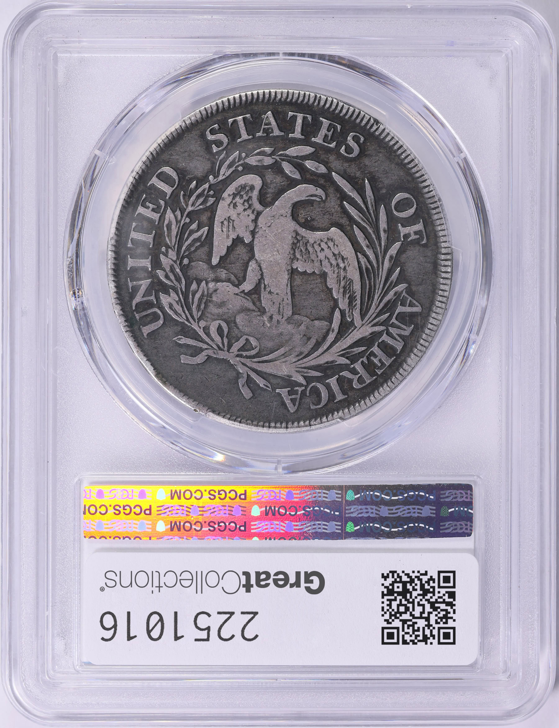1797 Draped Bust Silver Dollar 9x7 Stars, Large Letters PCGS F-12