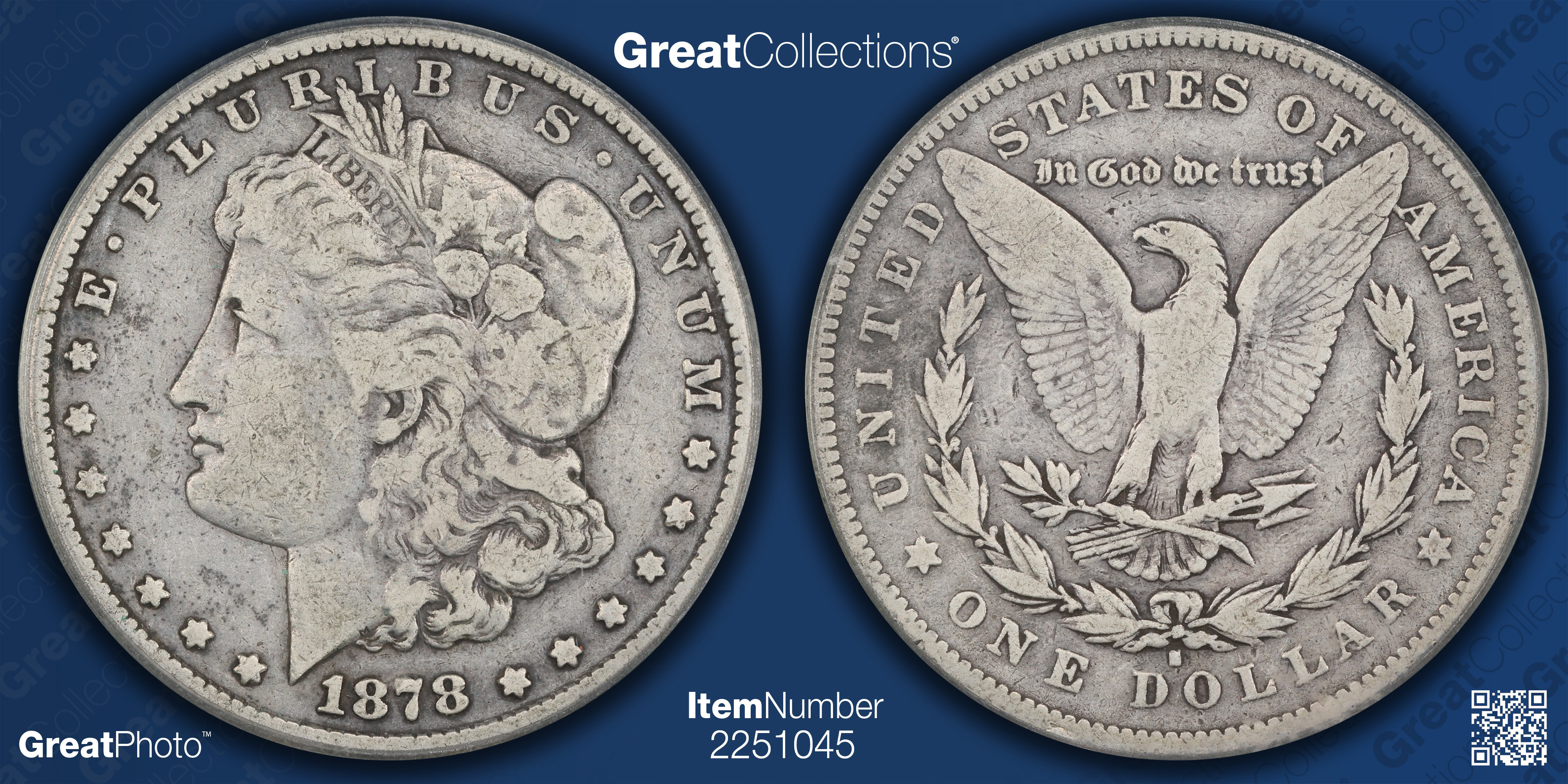 1878-S Morgan Silver Dollar Long Arrow Shaft VAM-57 *Top 100* PCGS