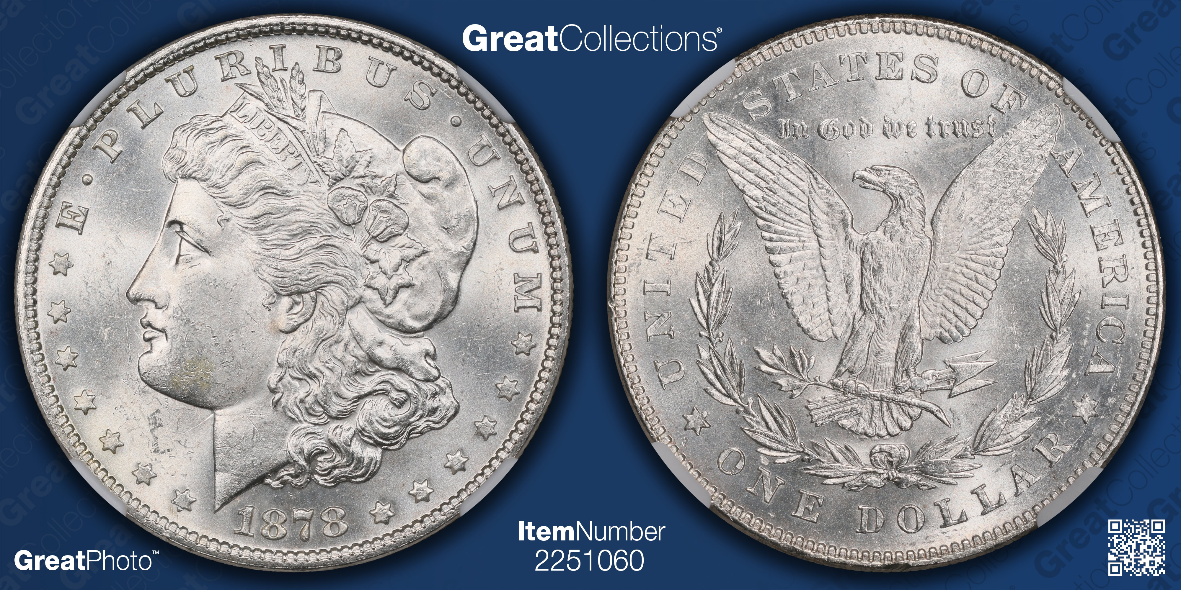 1878 7/8TF Morgan Silver Dollar Weak NGC MS-62 (Item 2251060
