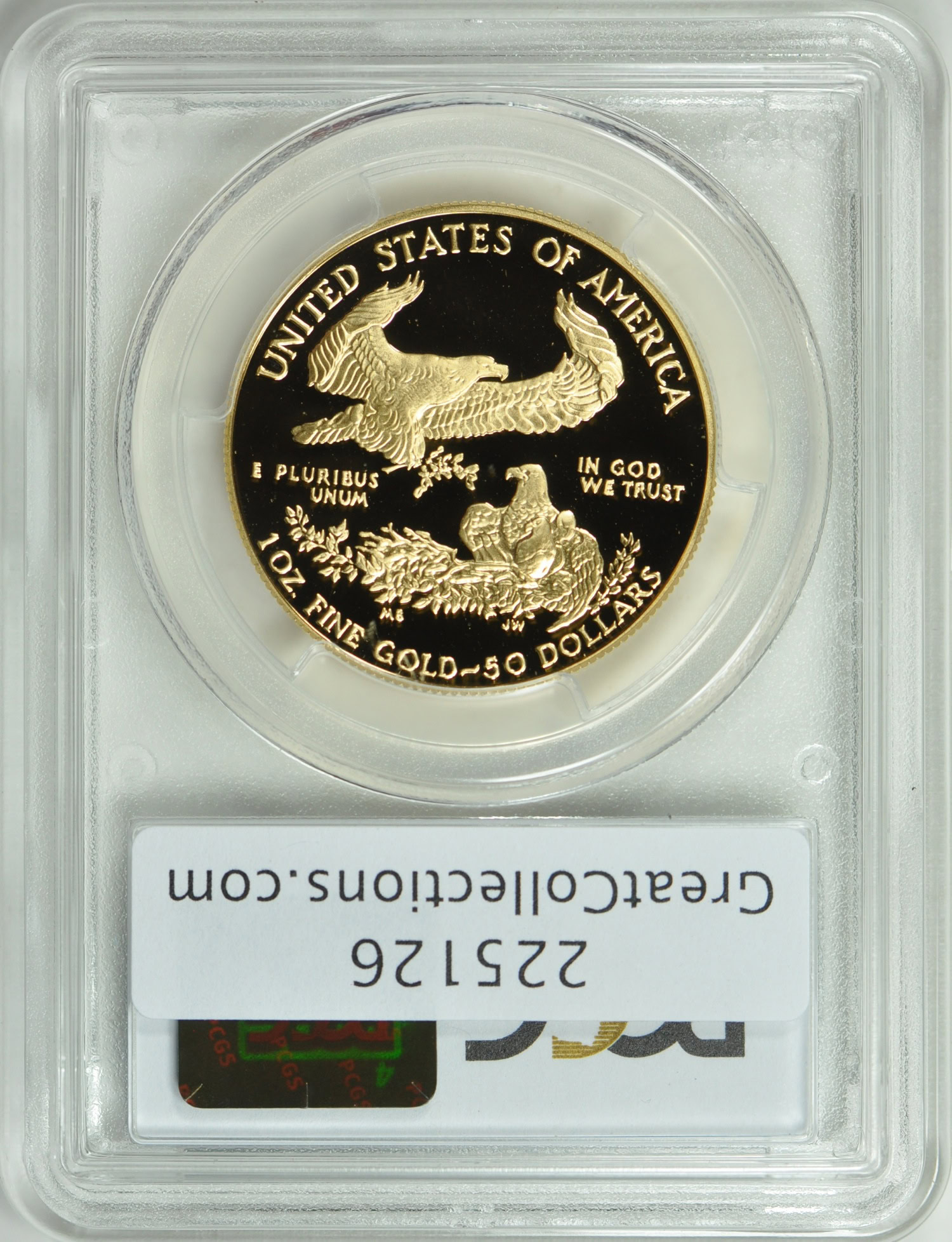 1990-W $50 One-Ounce Gold American Eagle PCGS Proof-69 DCAM (Item
