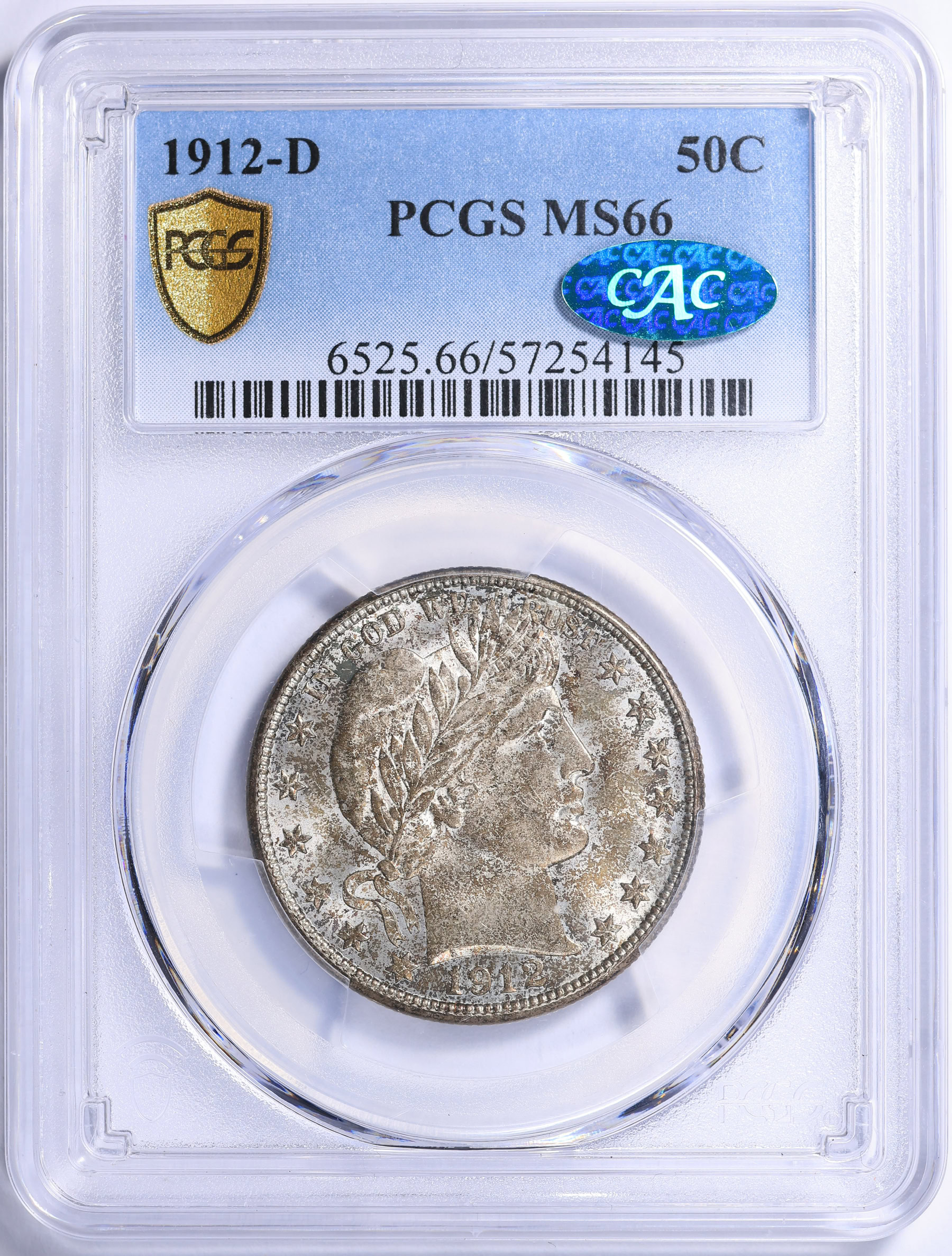 1912-D Barber Half Dollar PCGS MS-66 (CAC Green) (Item 2251338