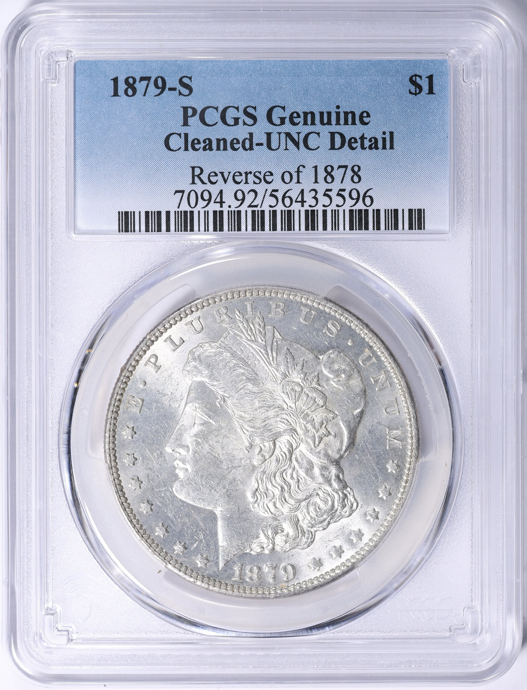 1879-S Morgan Silver Dollar Reverse of 1878 *Top 100* PCGS Genuine