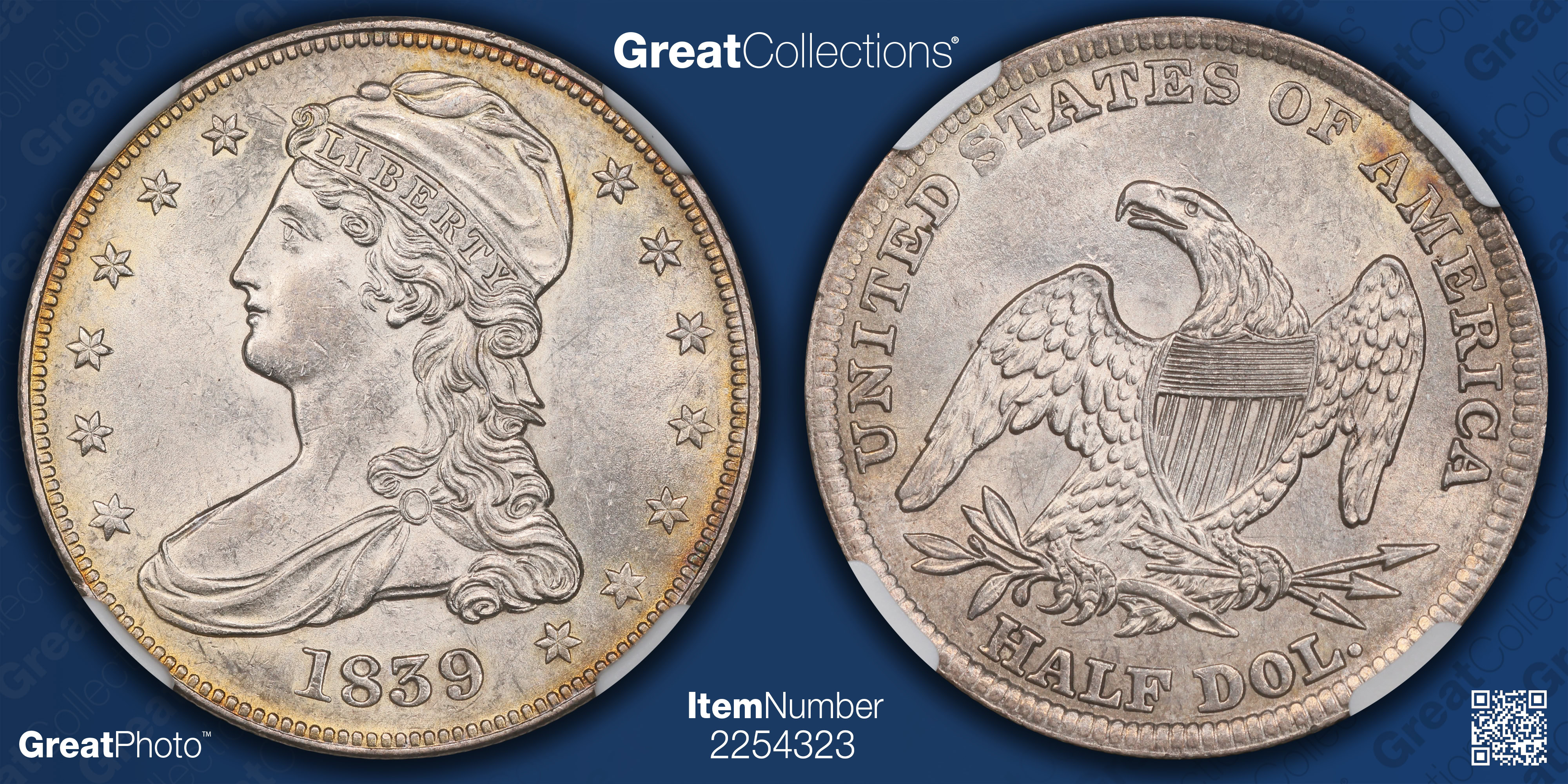1839 Capped Bust Half Dollar NGC MS-62 (Item 2254323