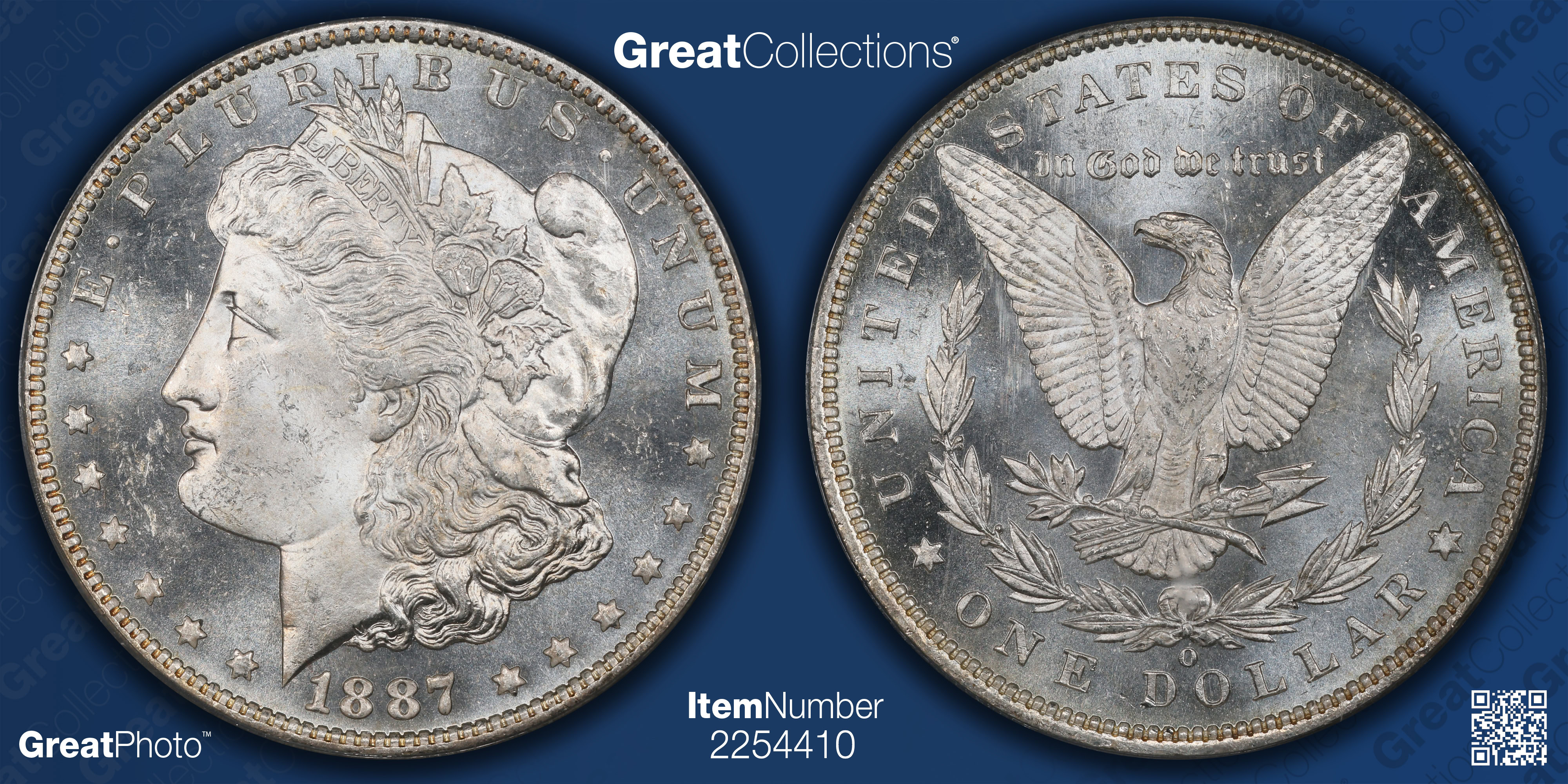 1887-O Morgan Silver Dollar PCGS MS-64 DMPL OGH (Item 2254410