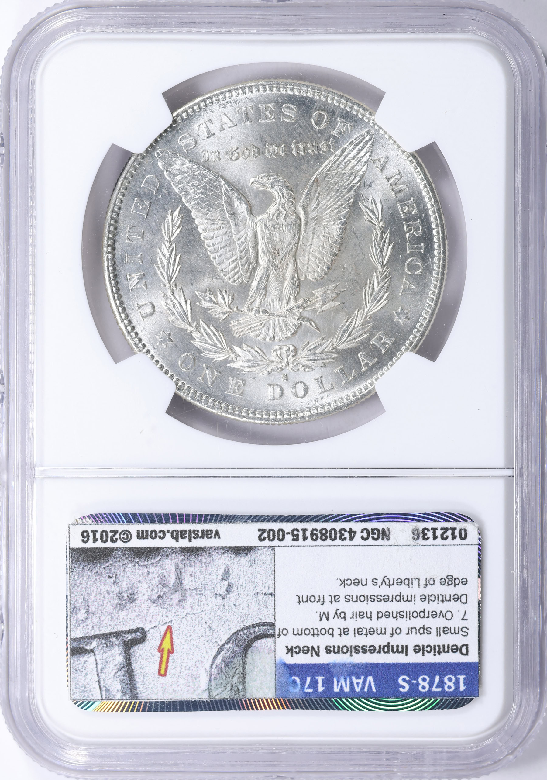 1878-S Morgan Silver Dollar NGC MS-63 (VSS VAM-17C) | NGC Cert