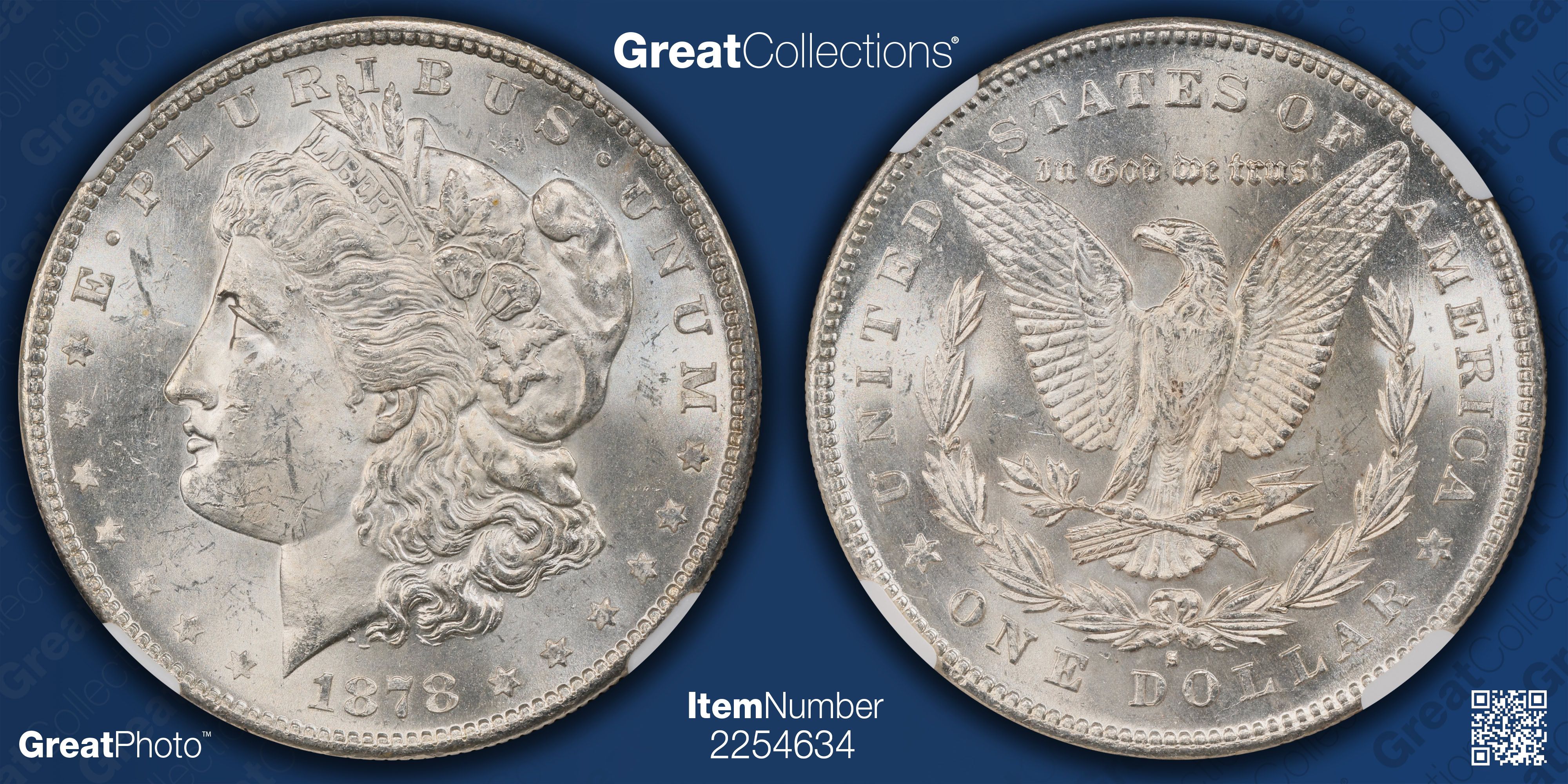 1878-S Morgan Silver Dollar NGC MS-63 (VSS VAM-17C) | NGC Cert