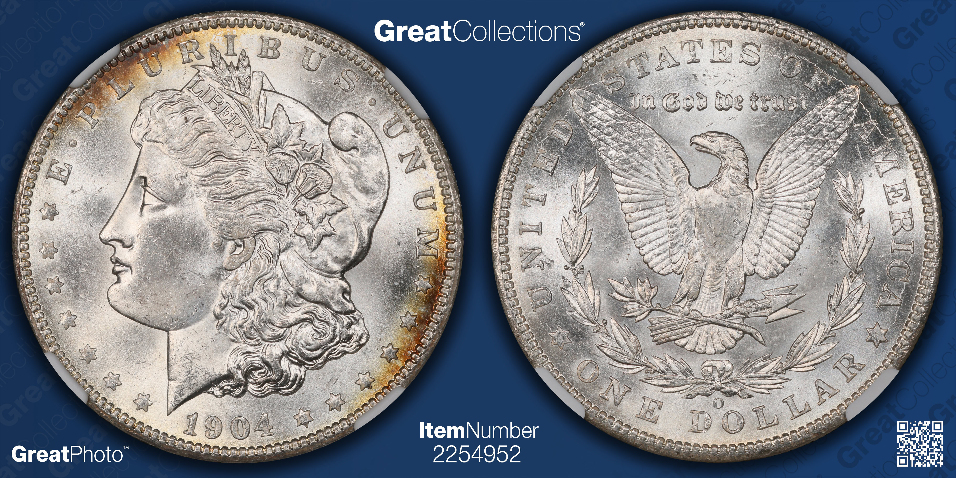 1904-O Morgan Silver Dollar NGC MS-63 (Toned) (Item 2254952