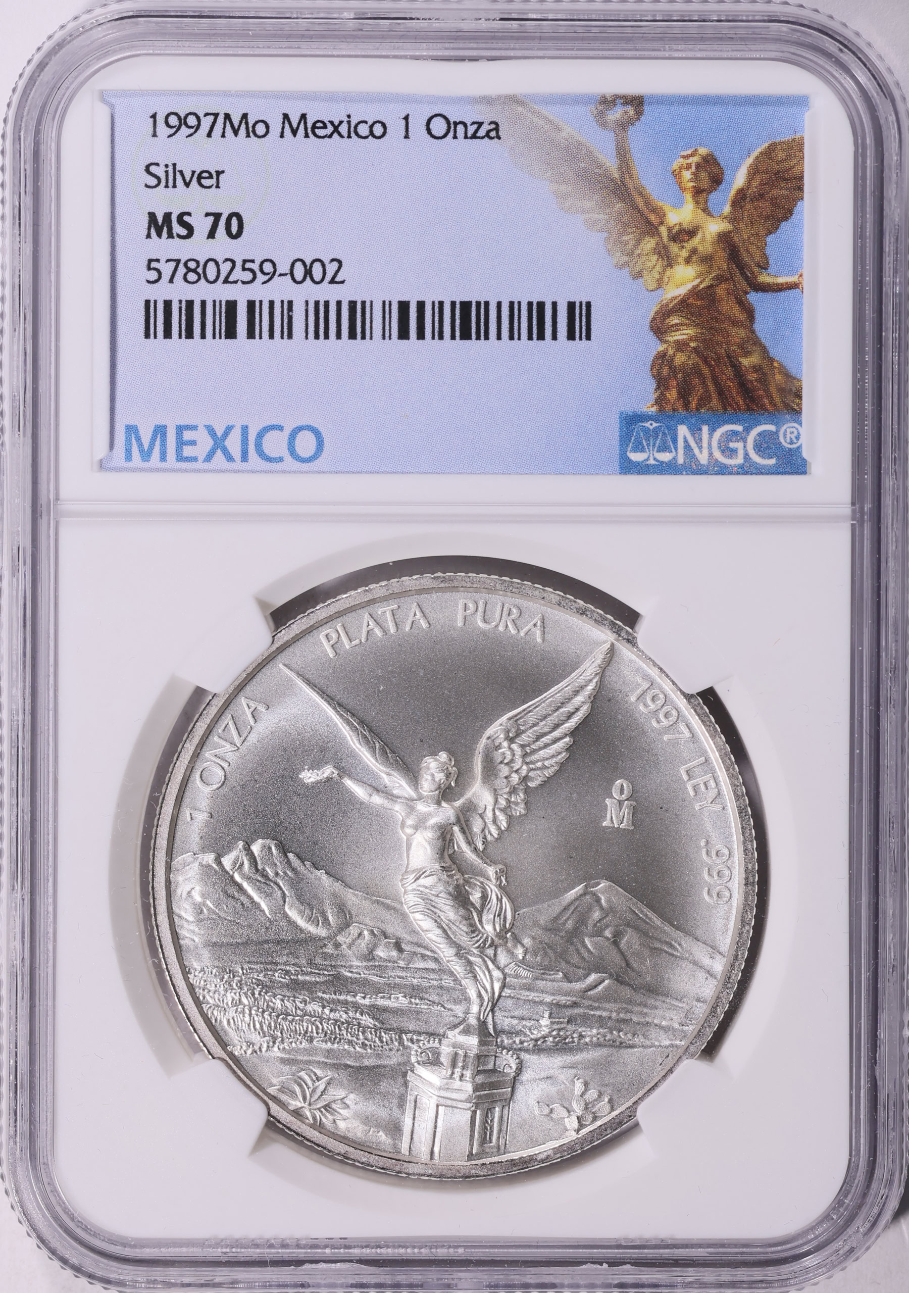 Mexico 1997-Mo Silver Onza Libertad KM-613 NGC MS-70 (Item 2255359