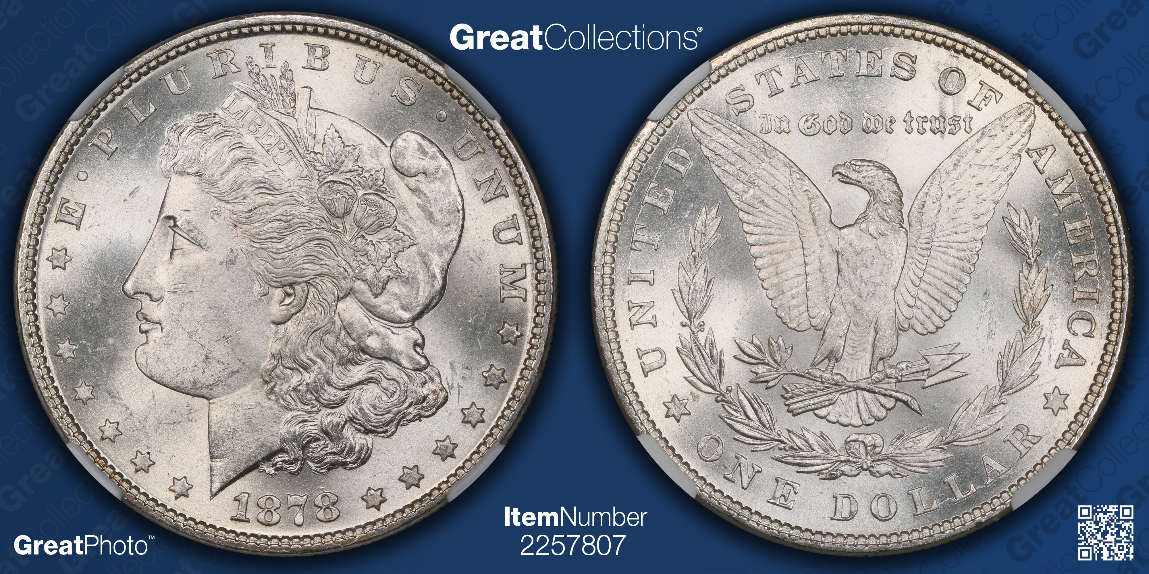1878 7TF Morgan Silver Dollar Short Leaf VAM-203 *Top 100* NGC MS
