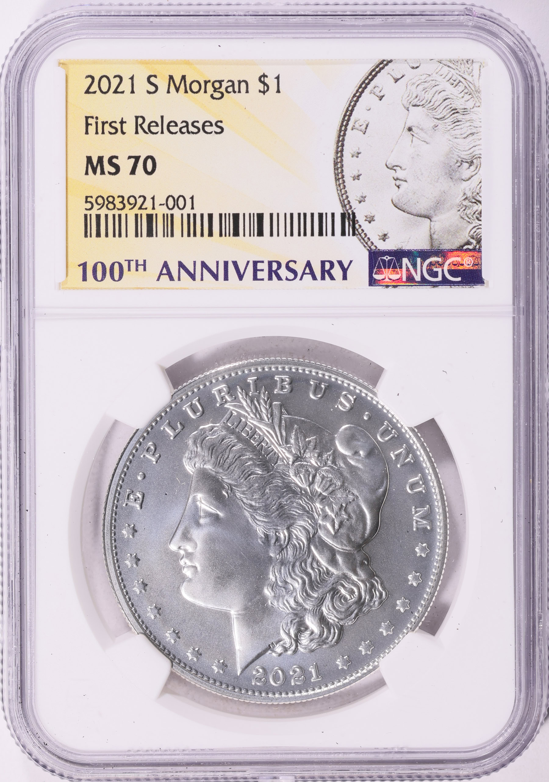 2021-S Morgan Silver Dollar 100th Anniversary First Releases NGC