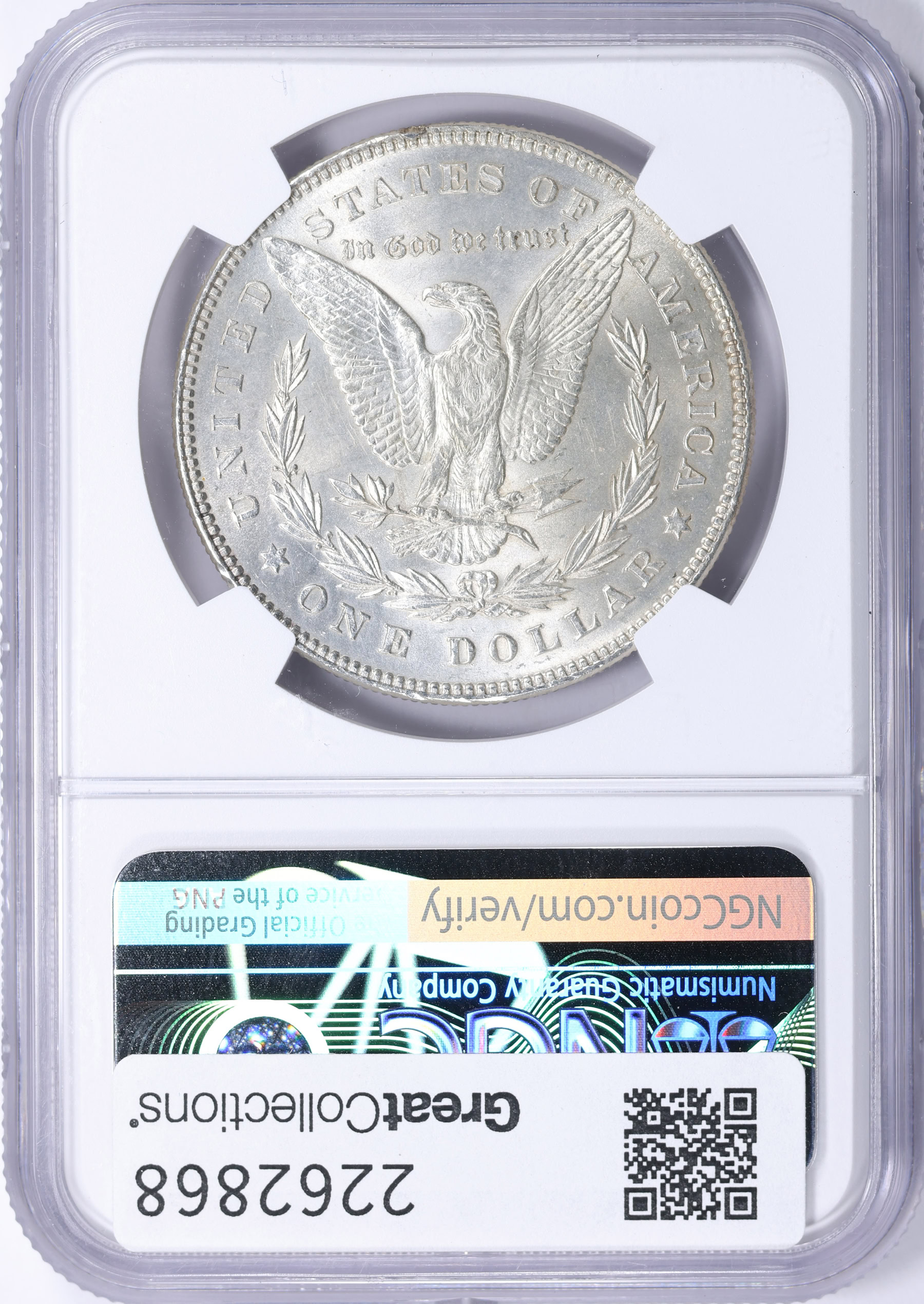 1878 7TF Morgan Silver Dollar Reverse of 1878 NGC MS-62 (Item