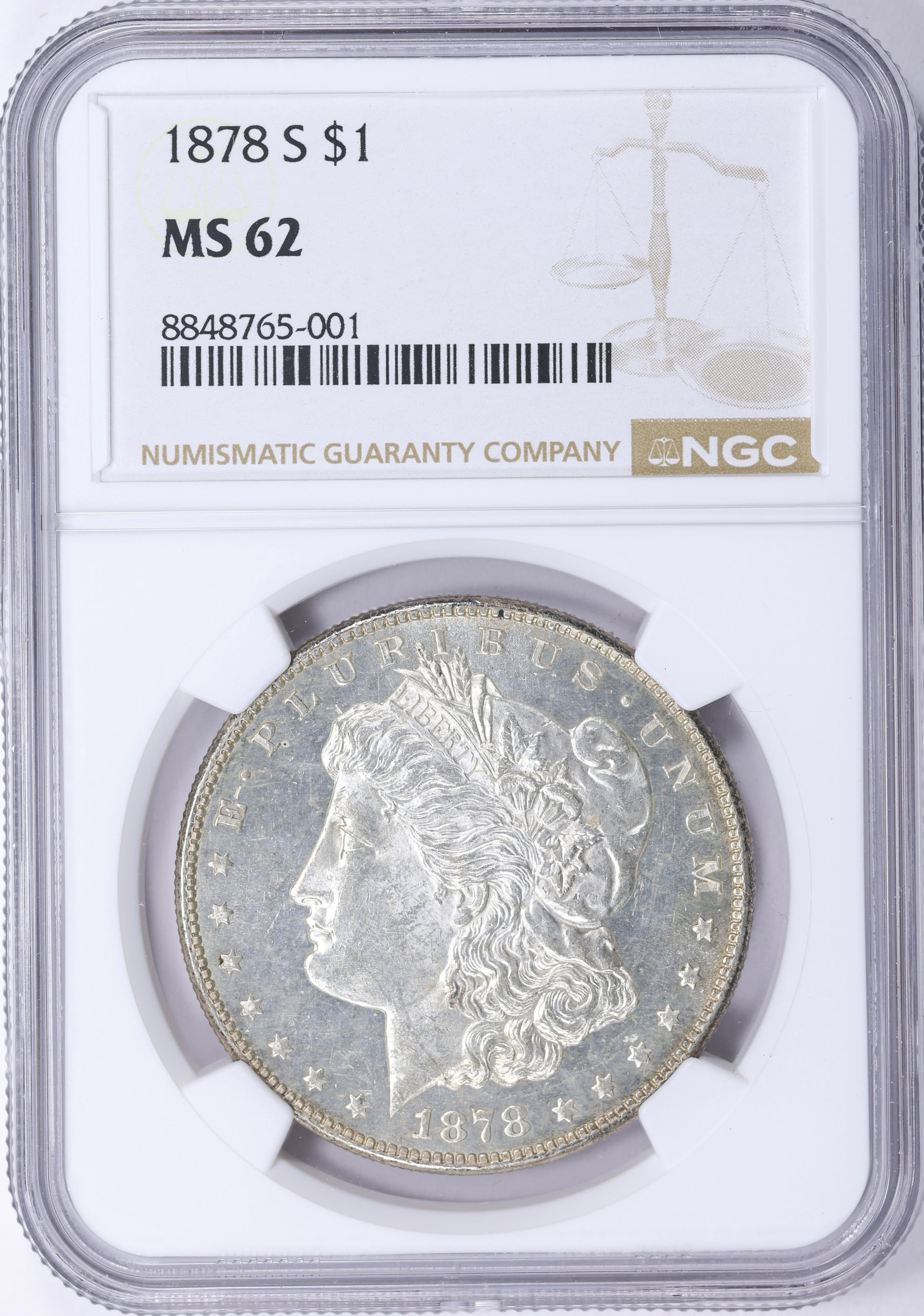 1878-S Morgan Silver Dollar NGC MS-62 (Item 2262872