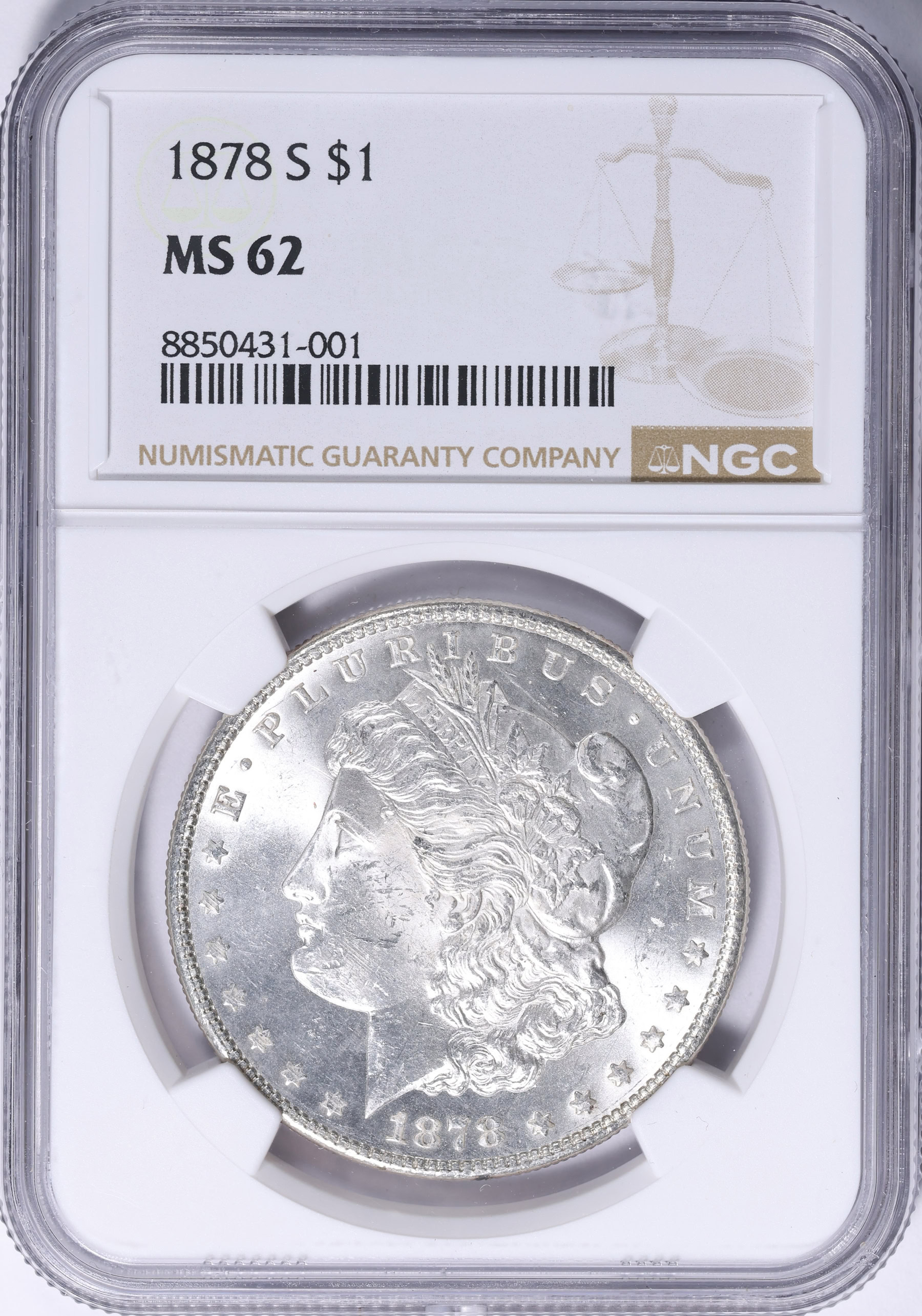 1878-S Morgan Silver Dollar NGC MS-62 (Item 2262873