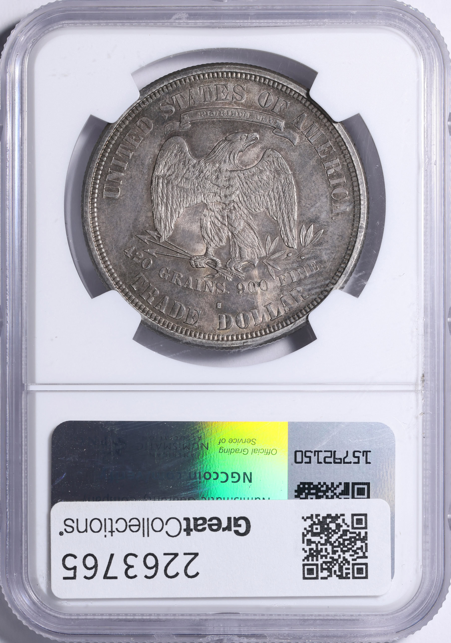 1875-S Trade Silver Dollar NGC MS-62 (Item 2263765