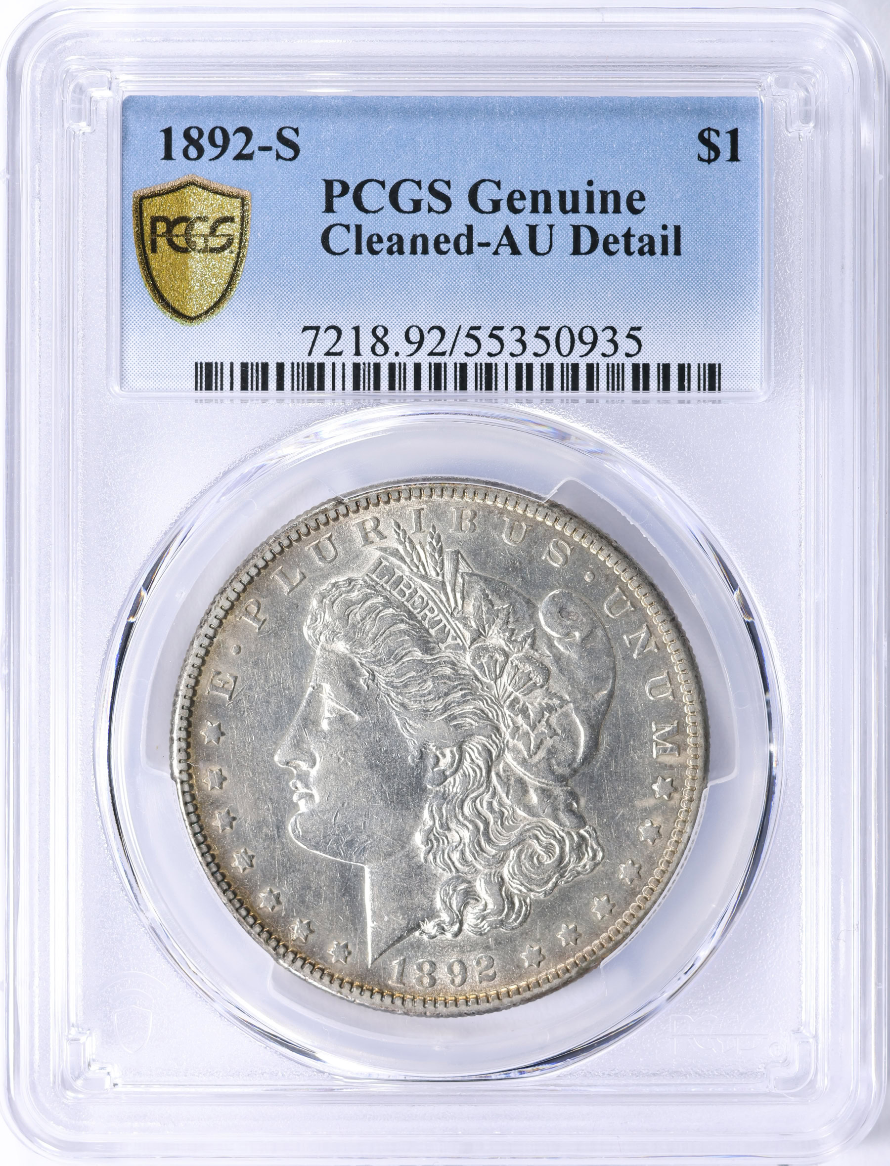 1892-S Morgan Silver Dollar PCGS Genuine AU Details (Item 2265443