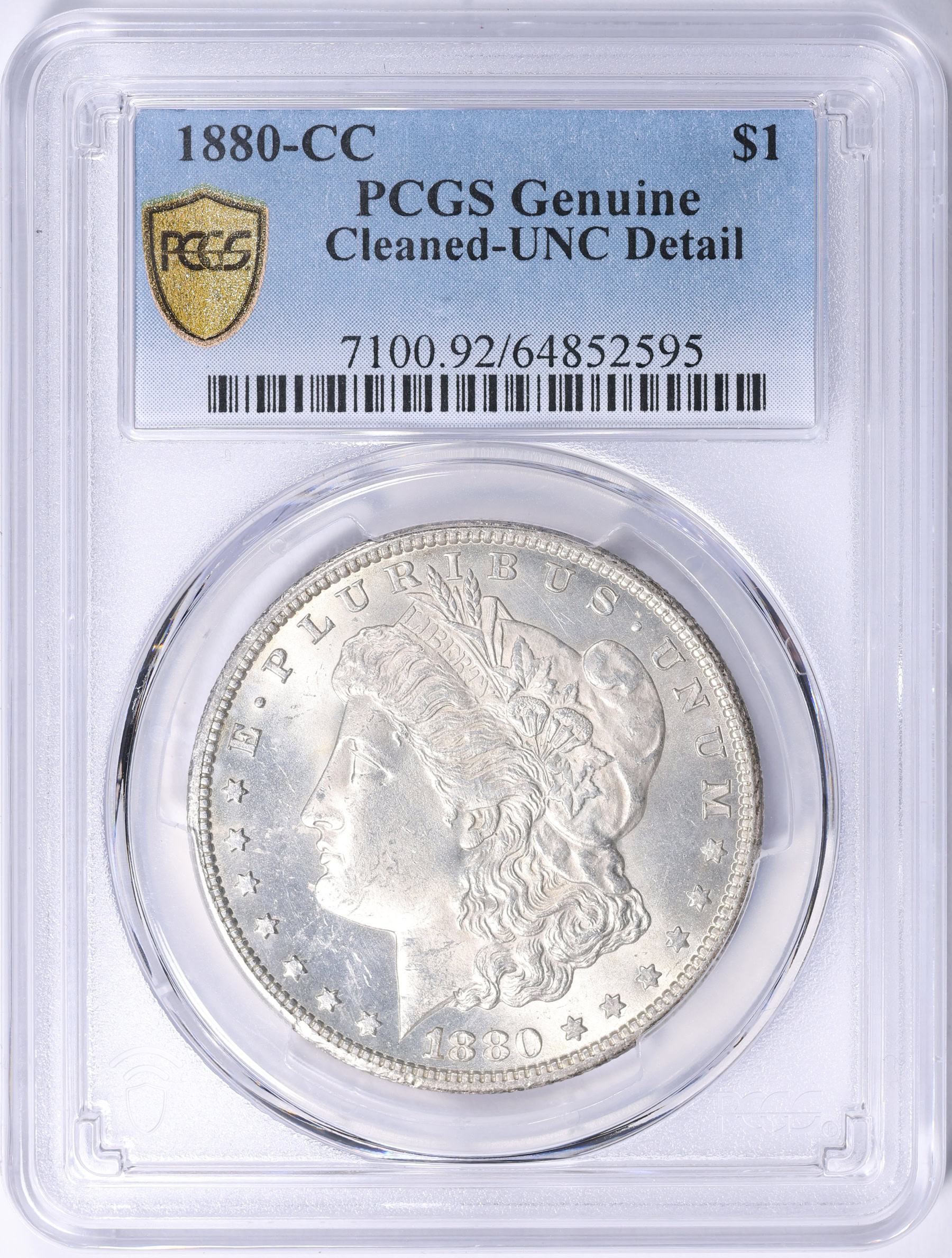 1880-CC Morgan Silver Dollar PCGS Genuine Unc Details (Item