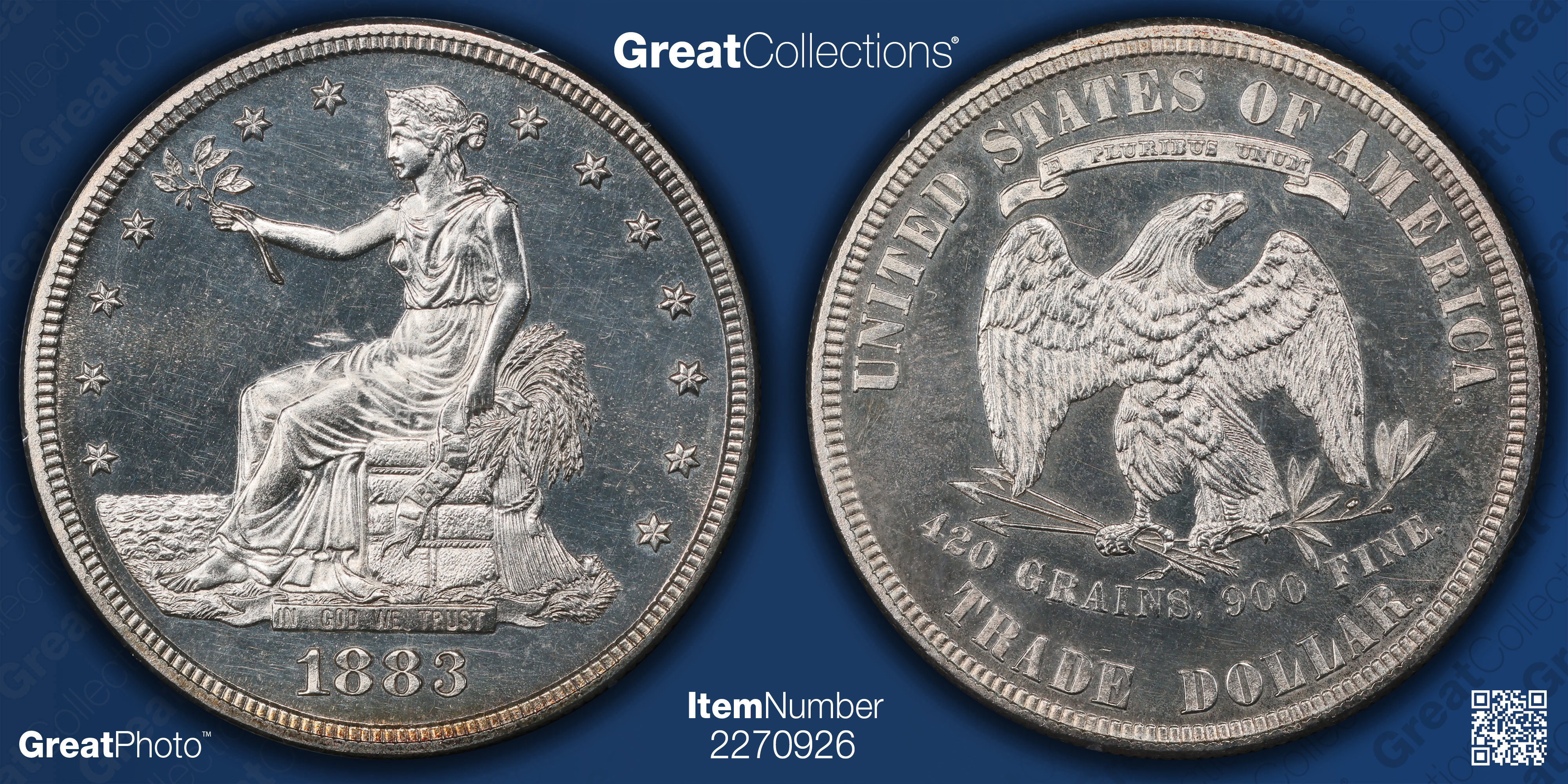 1883 Trade Silver Dollar PCGS Proof-62 (CAC Green) OGH (1st Gen