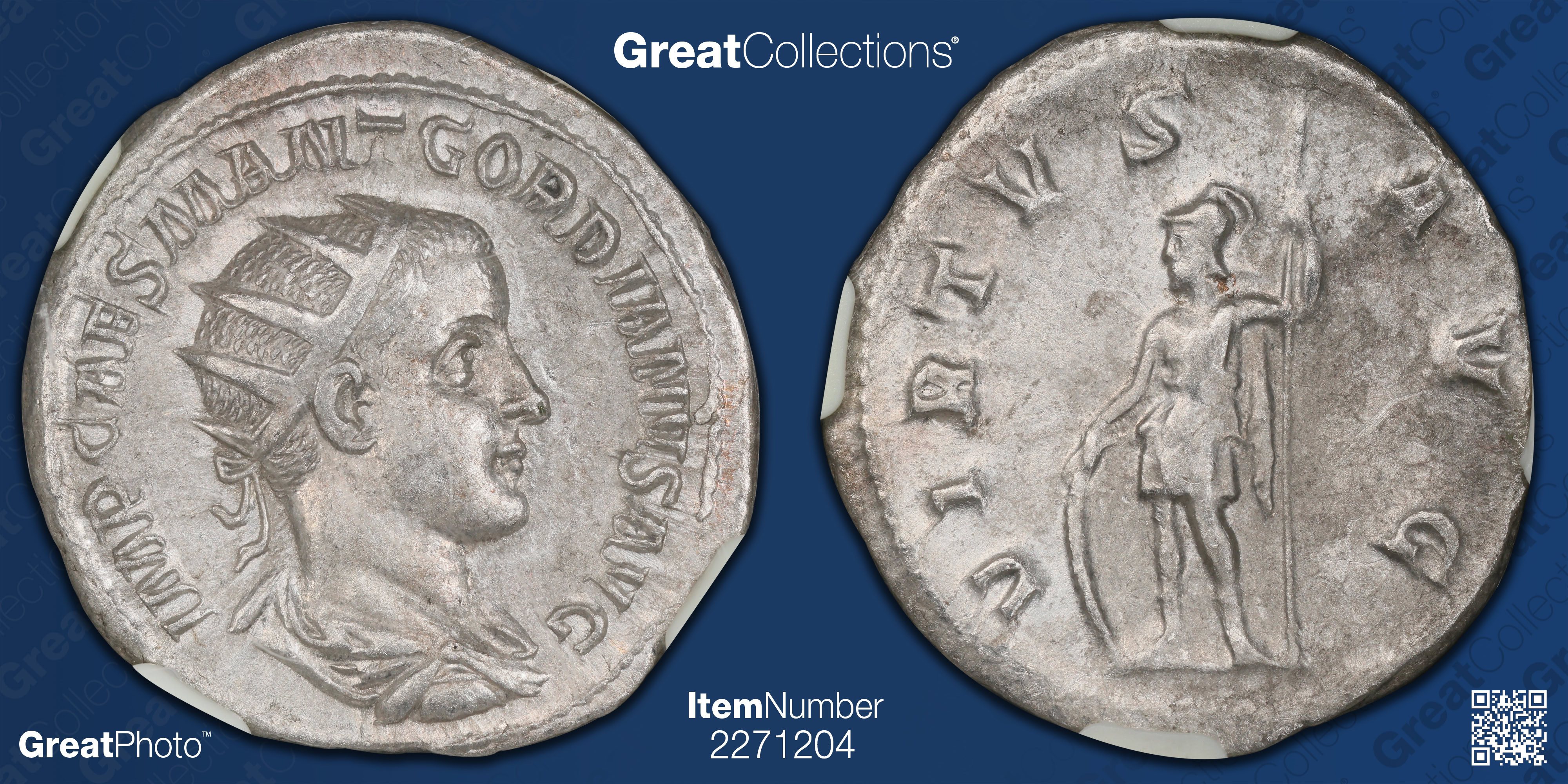 Ancient Roman Empire, Gordian III (A.D. 238-244) A.D. 238 AR