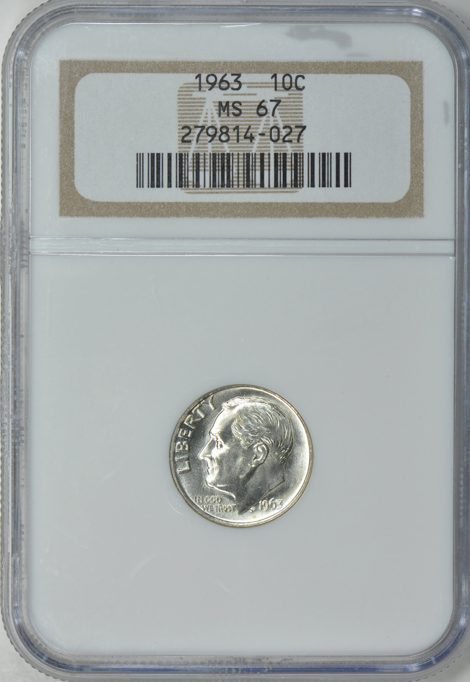 1963 Roosevelt Dime NGC MS-67 (Item 227220) | GreatCollections Coin ...